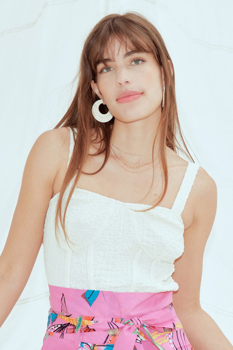 Top corsetto con spalline