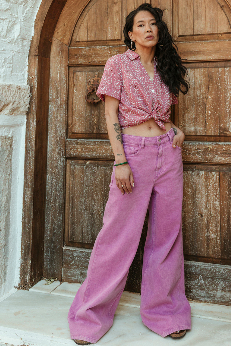 Flared High Waist-Jeans