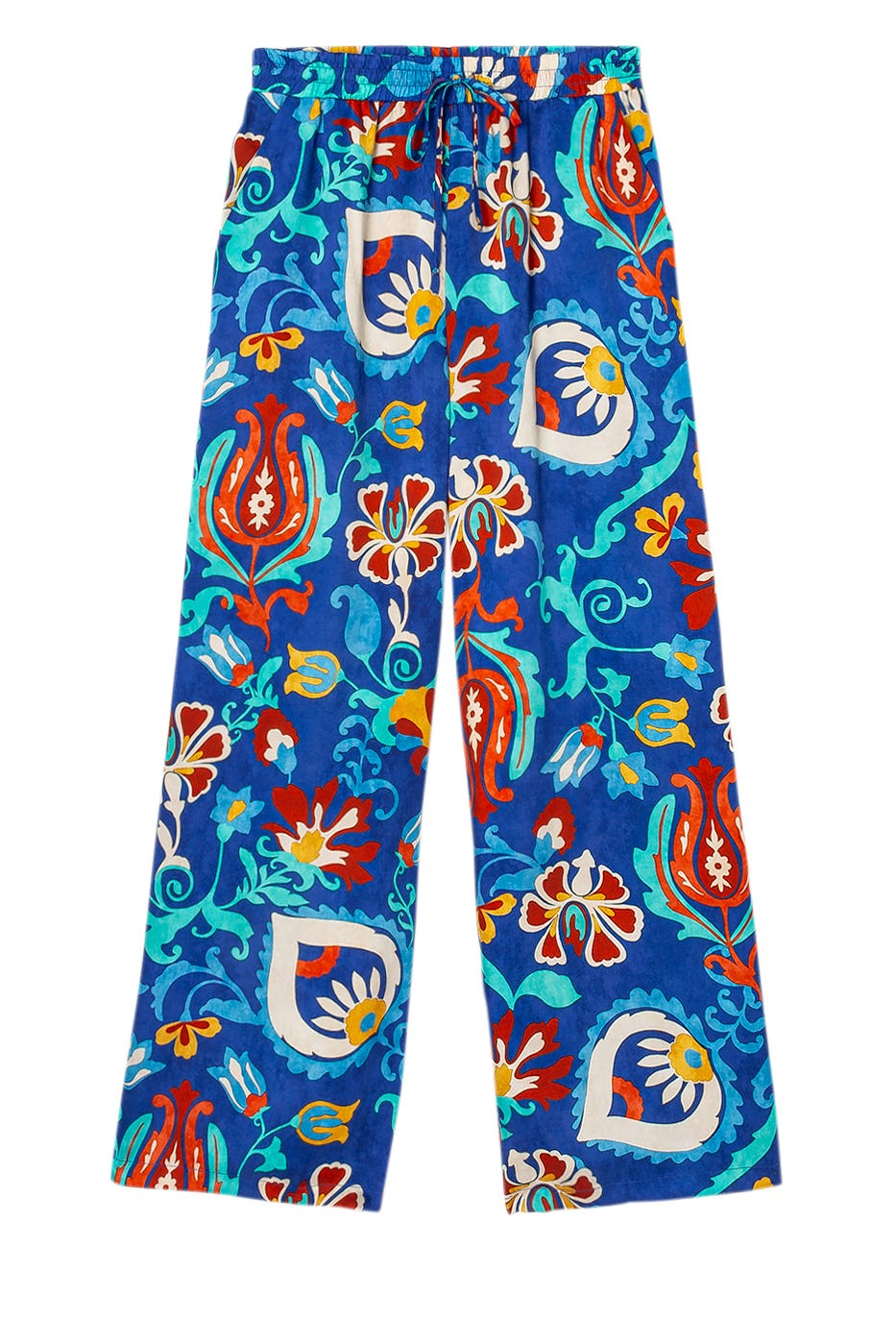 Pantalon large en satin Femme