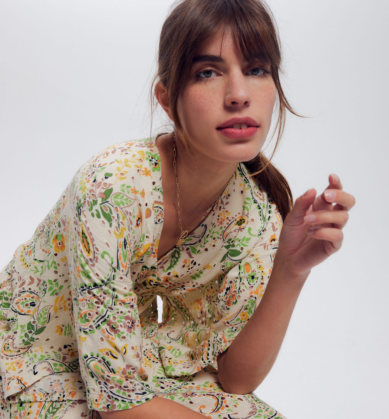 Broderie Anglaise Tape Detail Dress