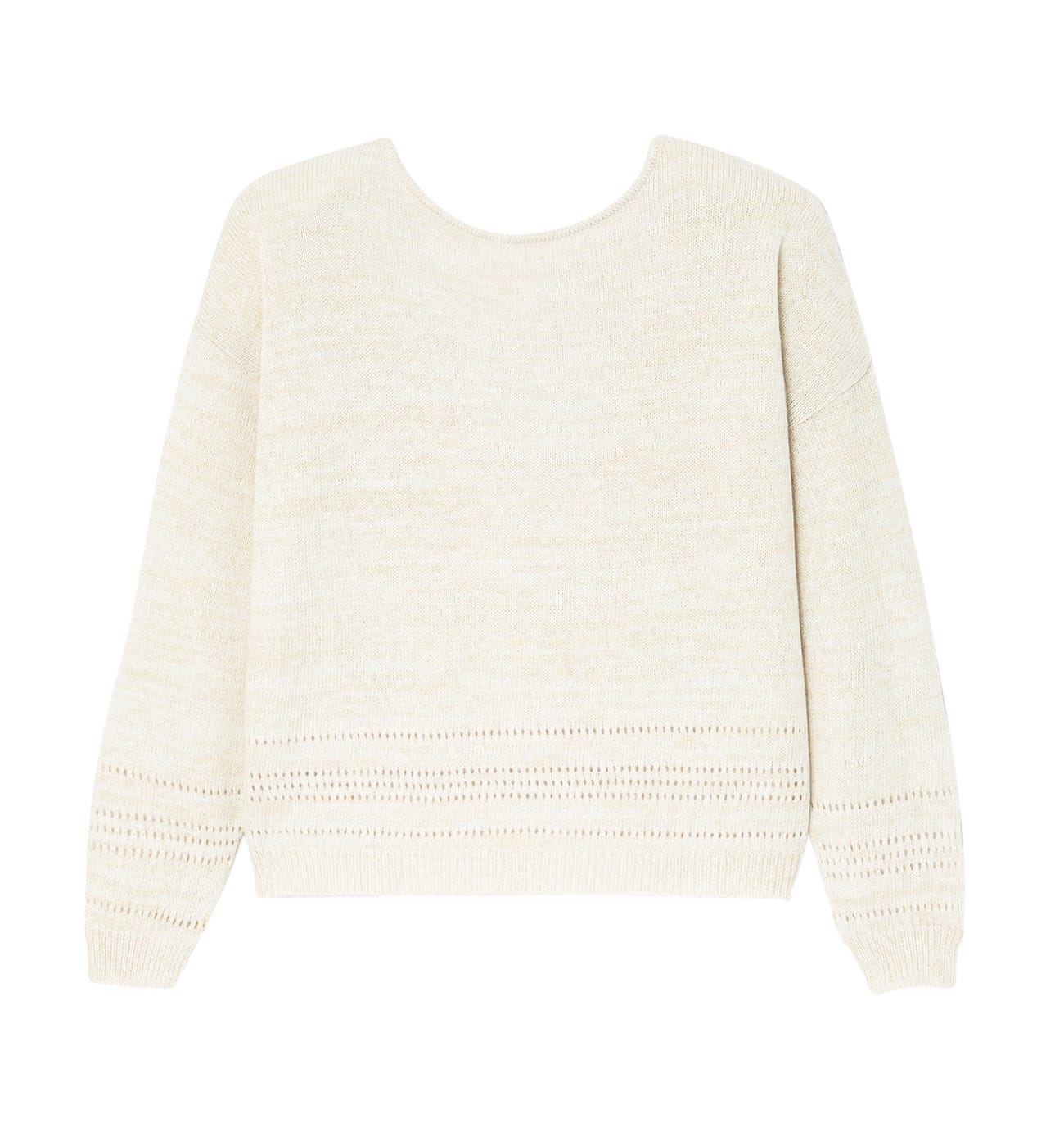 Lace-detail glitzy jumper