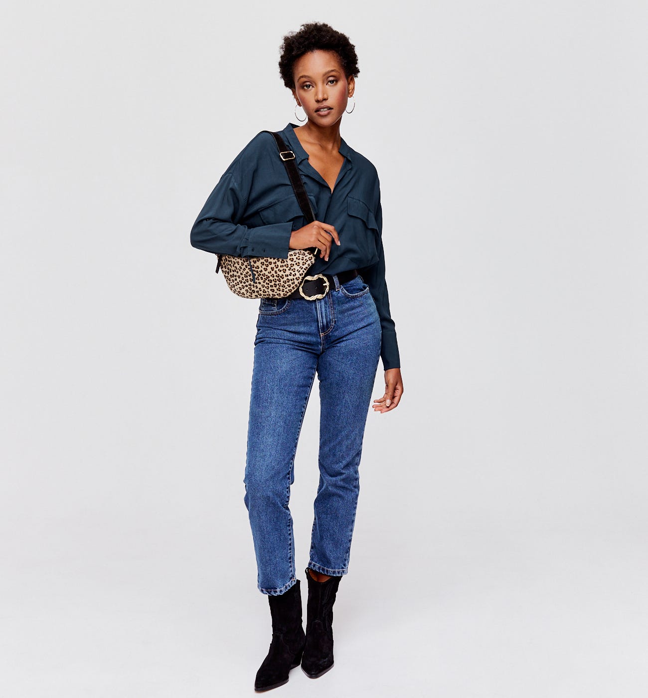 Chemise oversize unie Femme