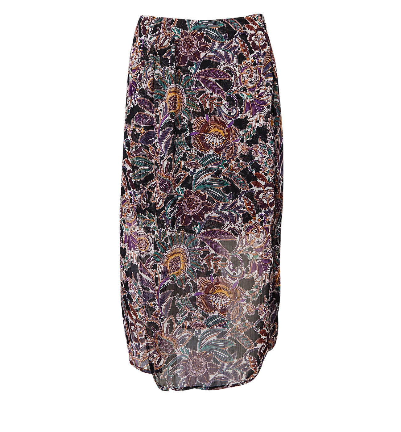 Midi patterned skirt