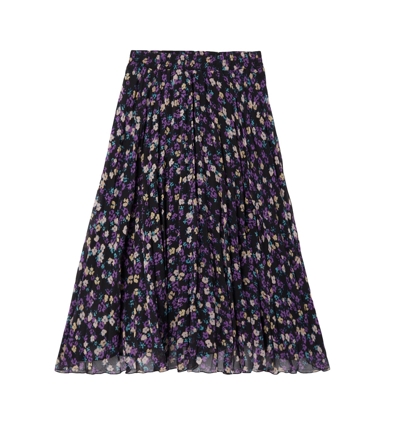 Falda midi gasa estampada