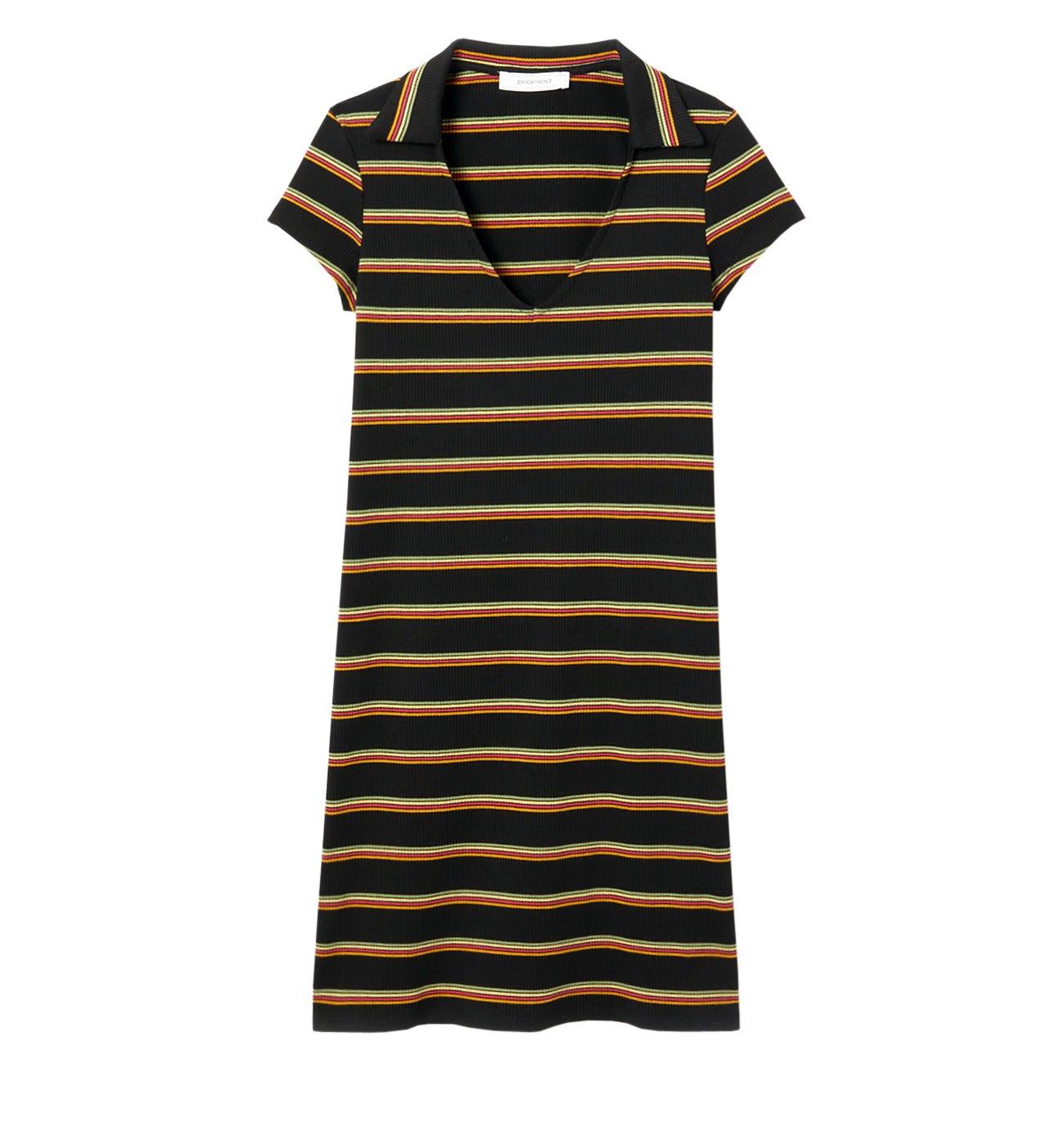 Vestido-polo de rayas