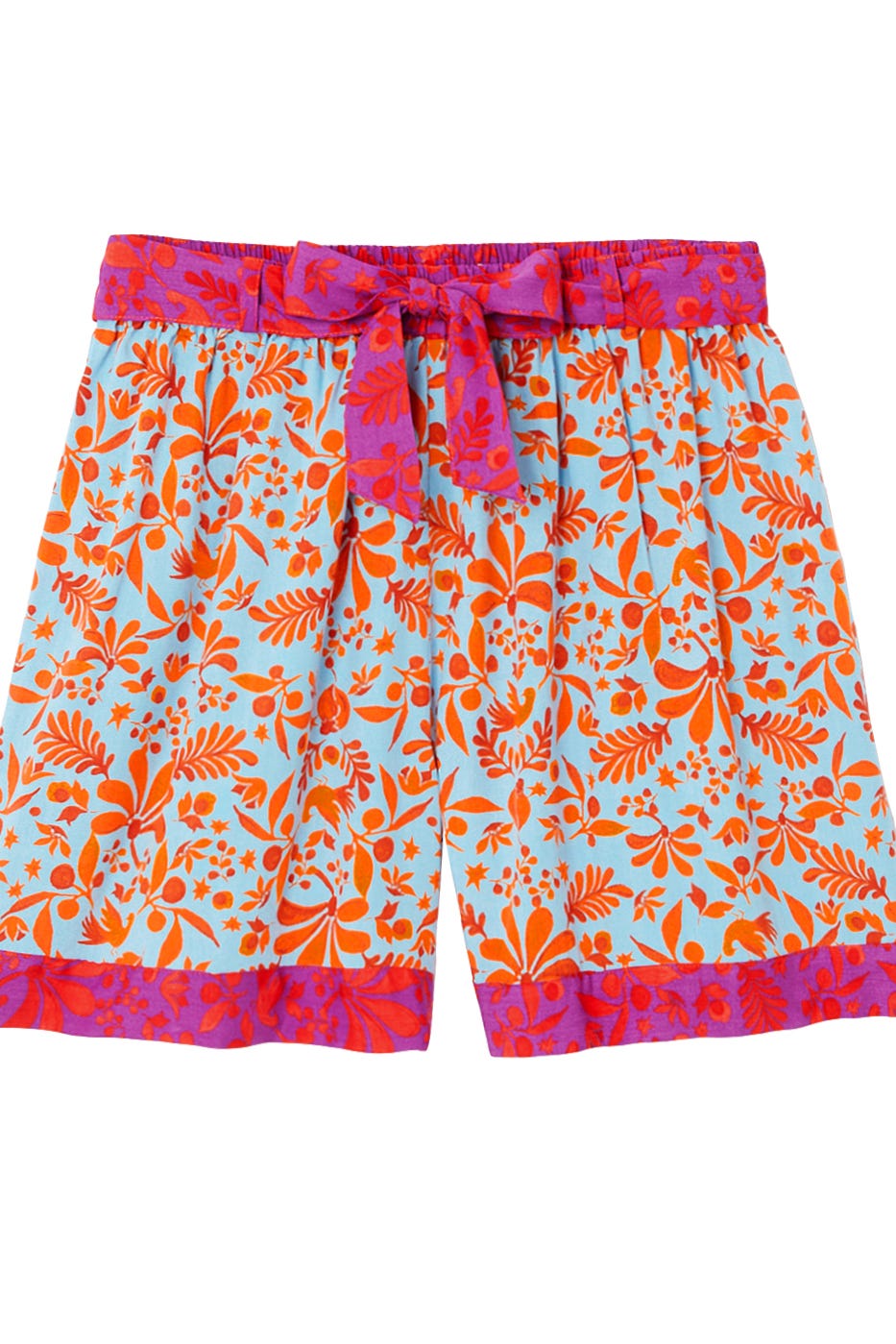 Short en toile imprimée