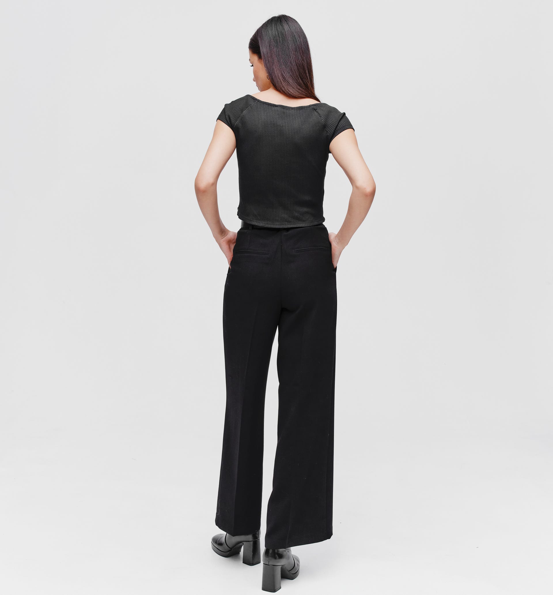 T-shirt cropped a tinta unita