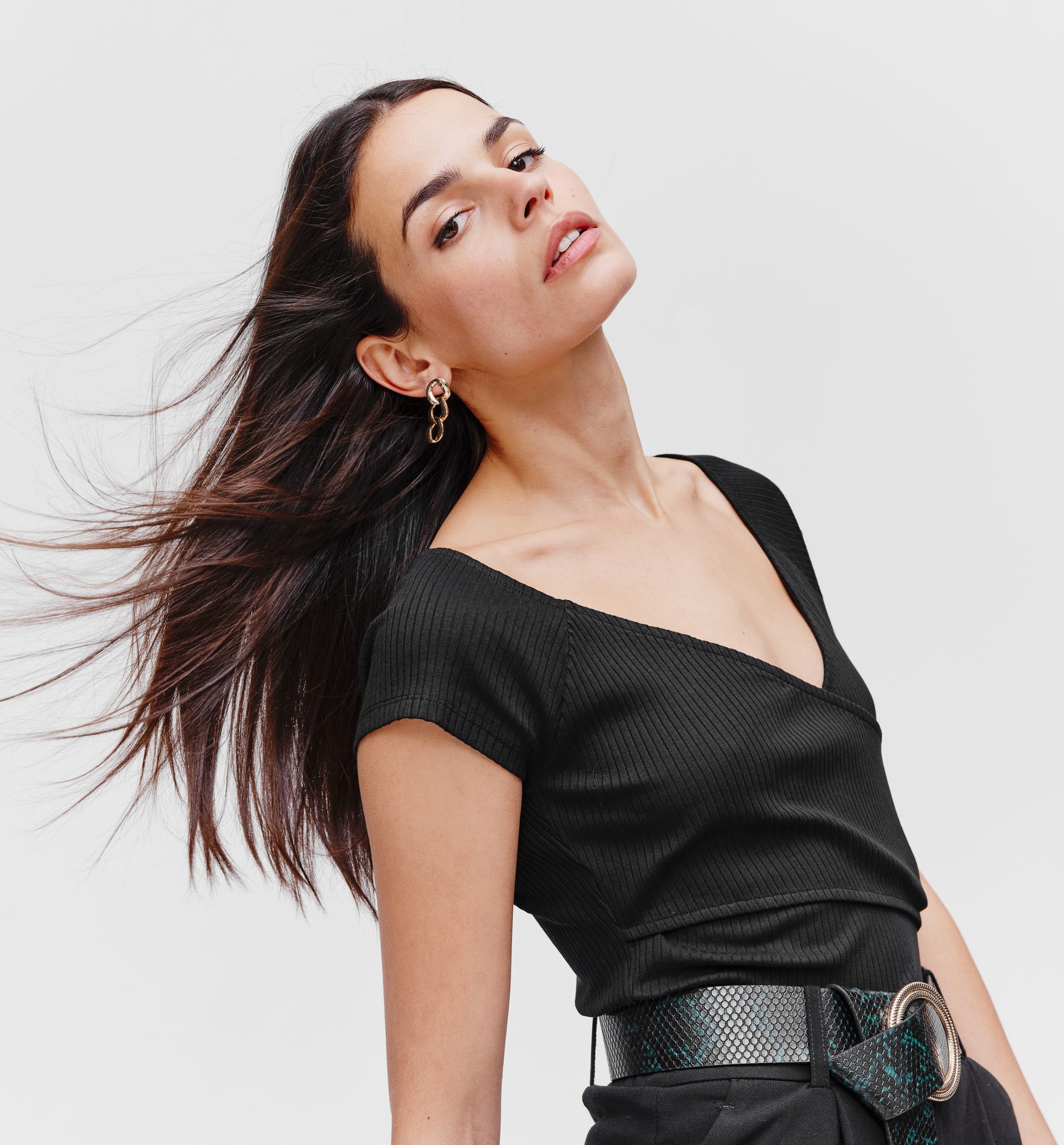 T-shirt cropped a tinta unita