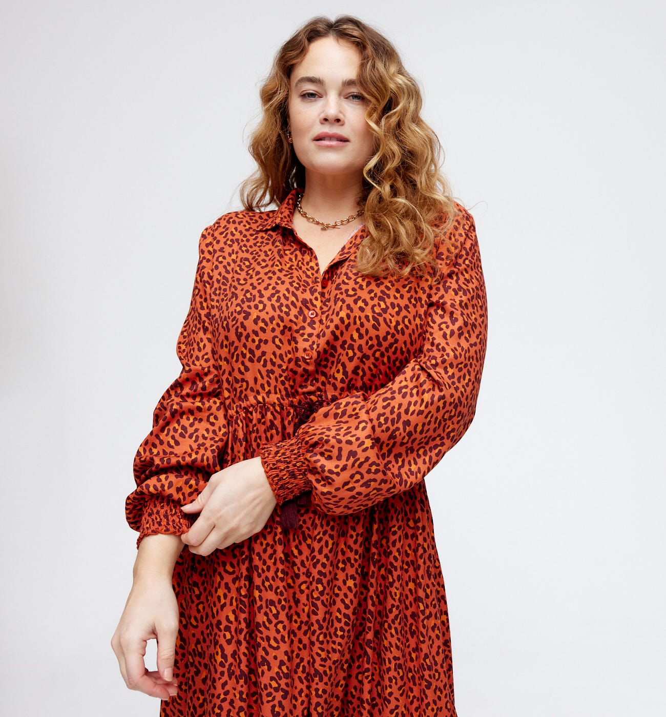Robe mi-longue imprimée