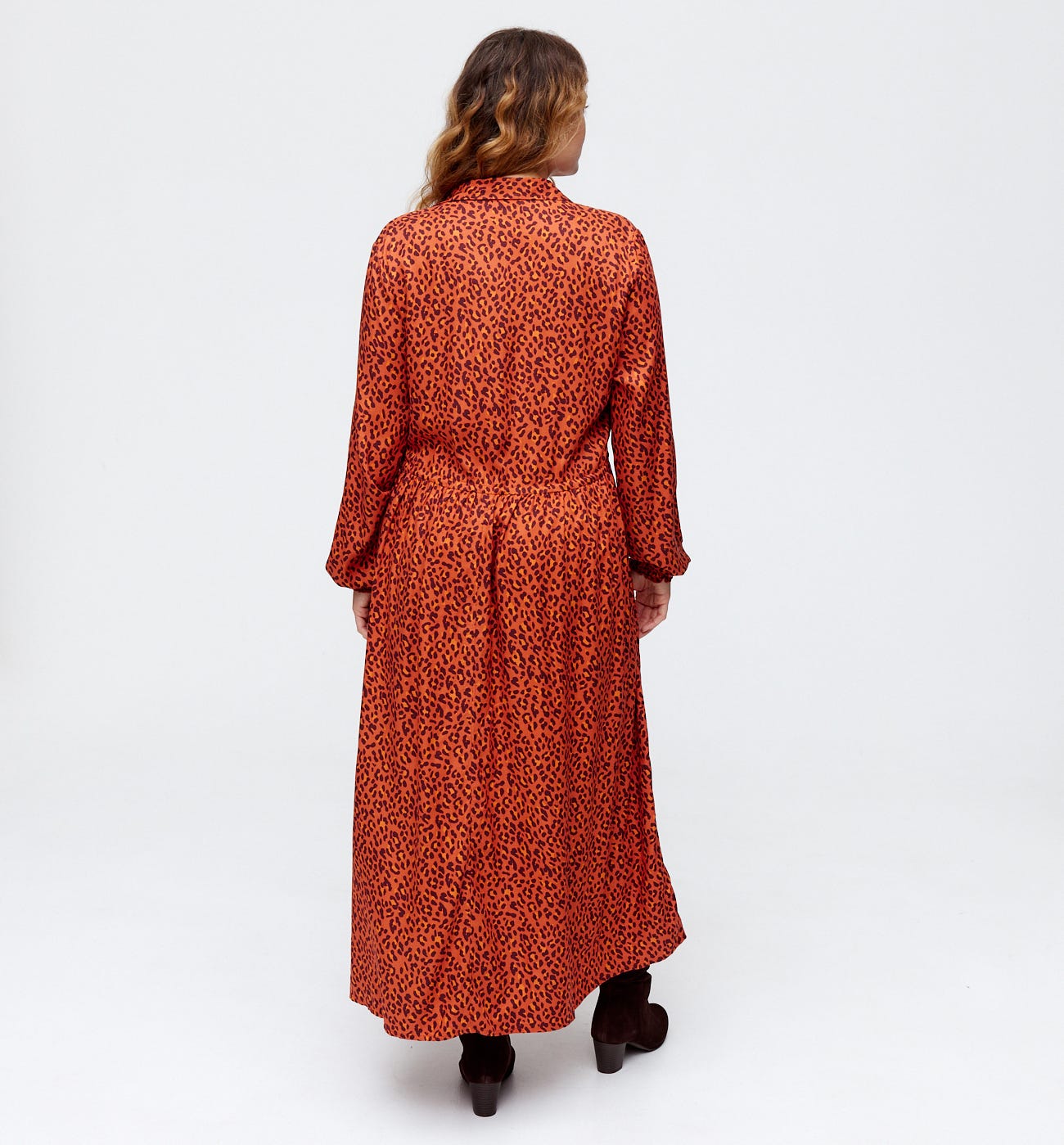 Gemustertes Midikleid