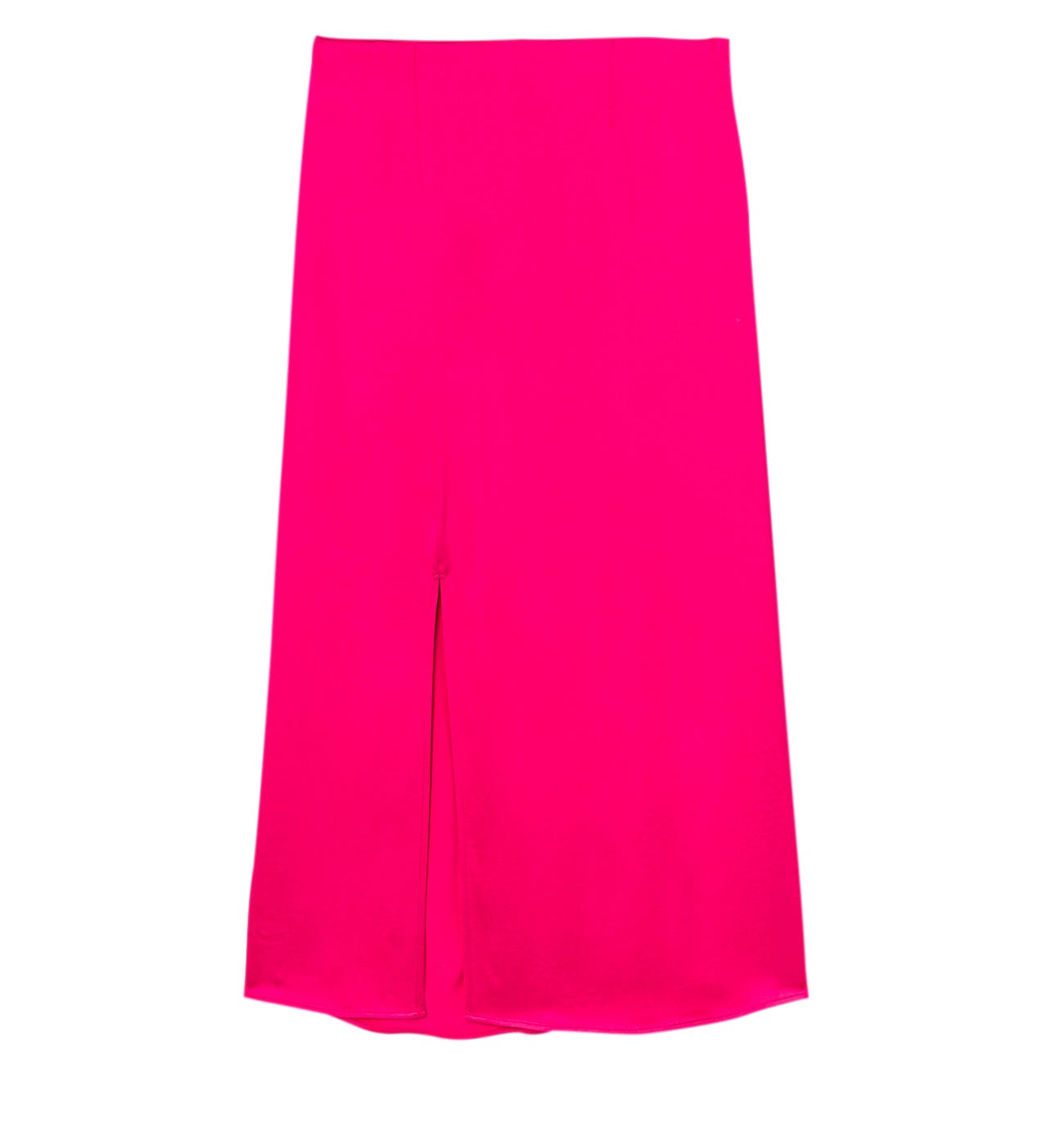 Long satin skirt - Pink