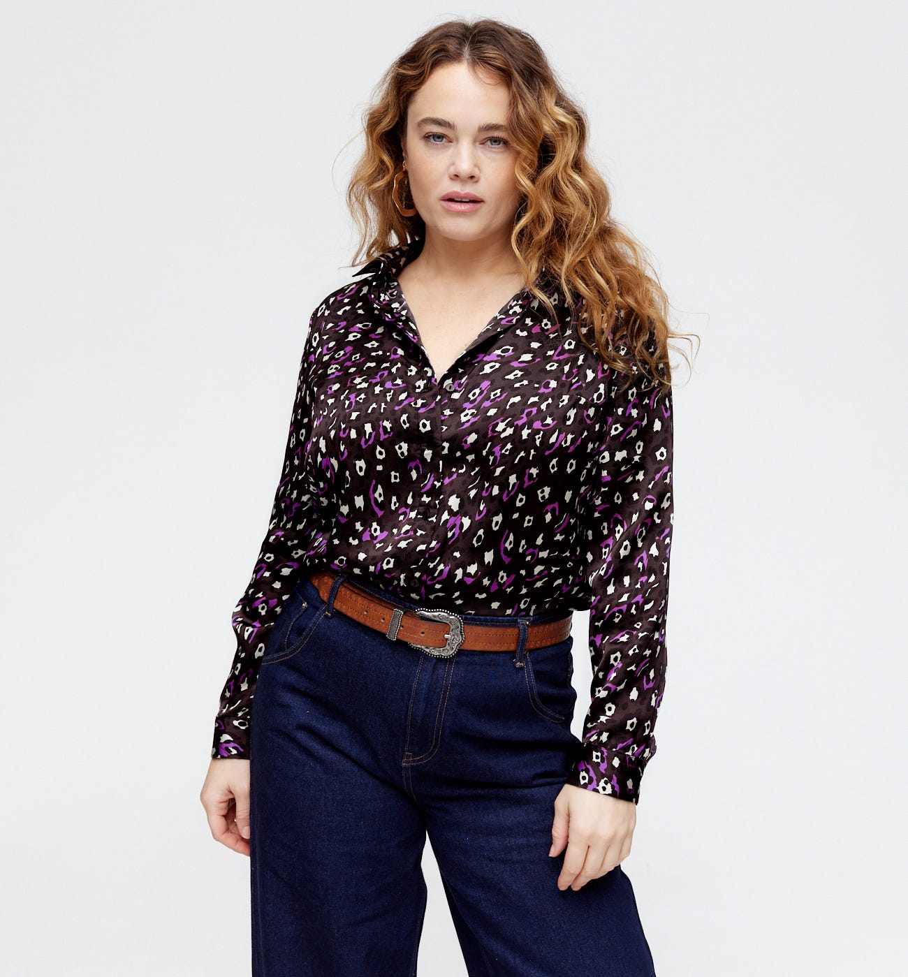 Camicia fantasia effetto seta