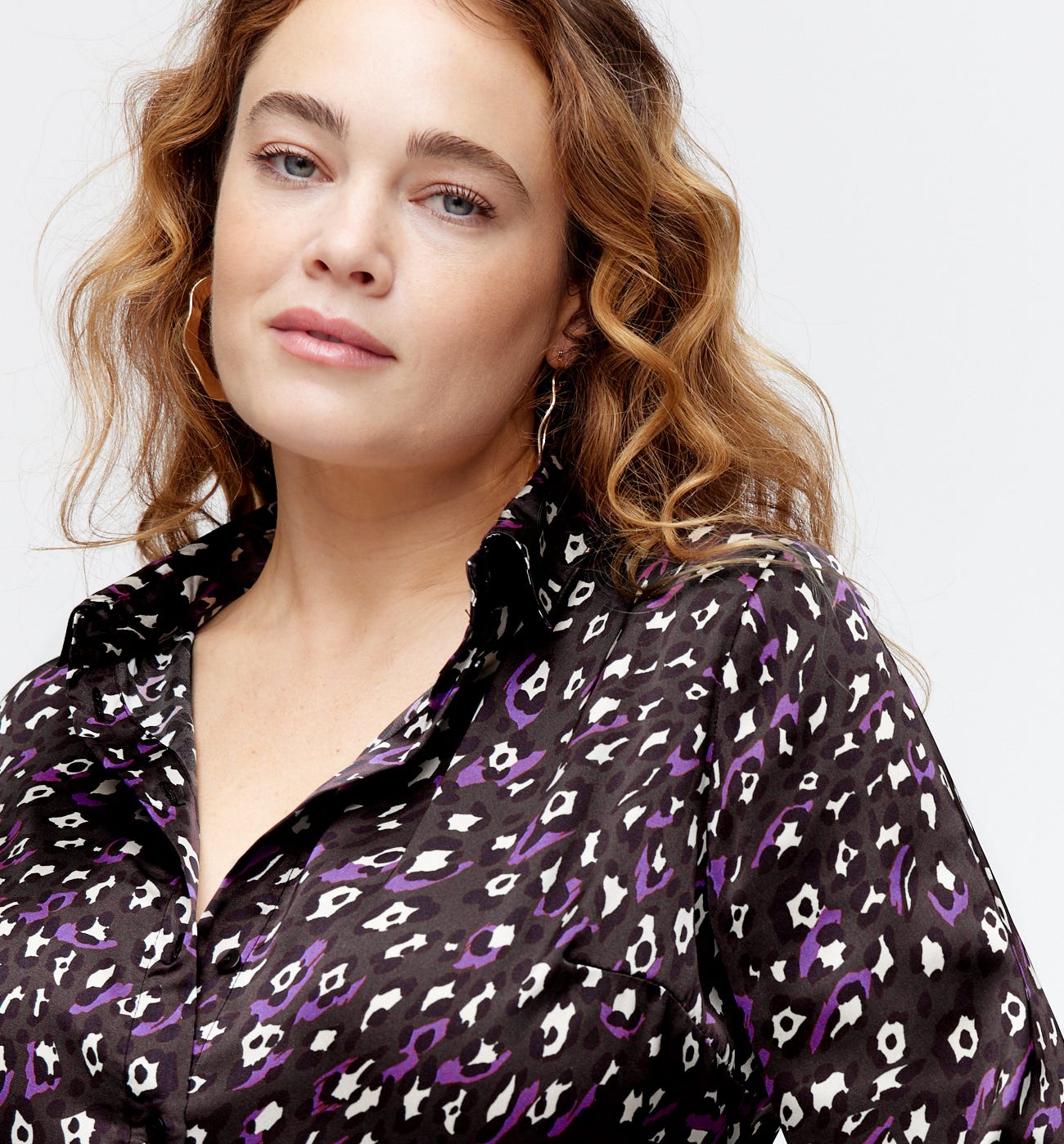 Camicia fantasia effetto seta