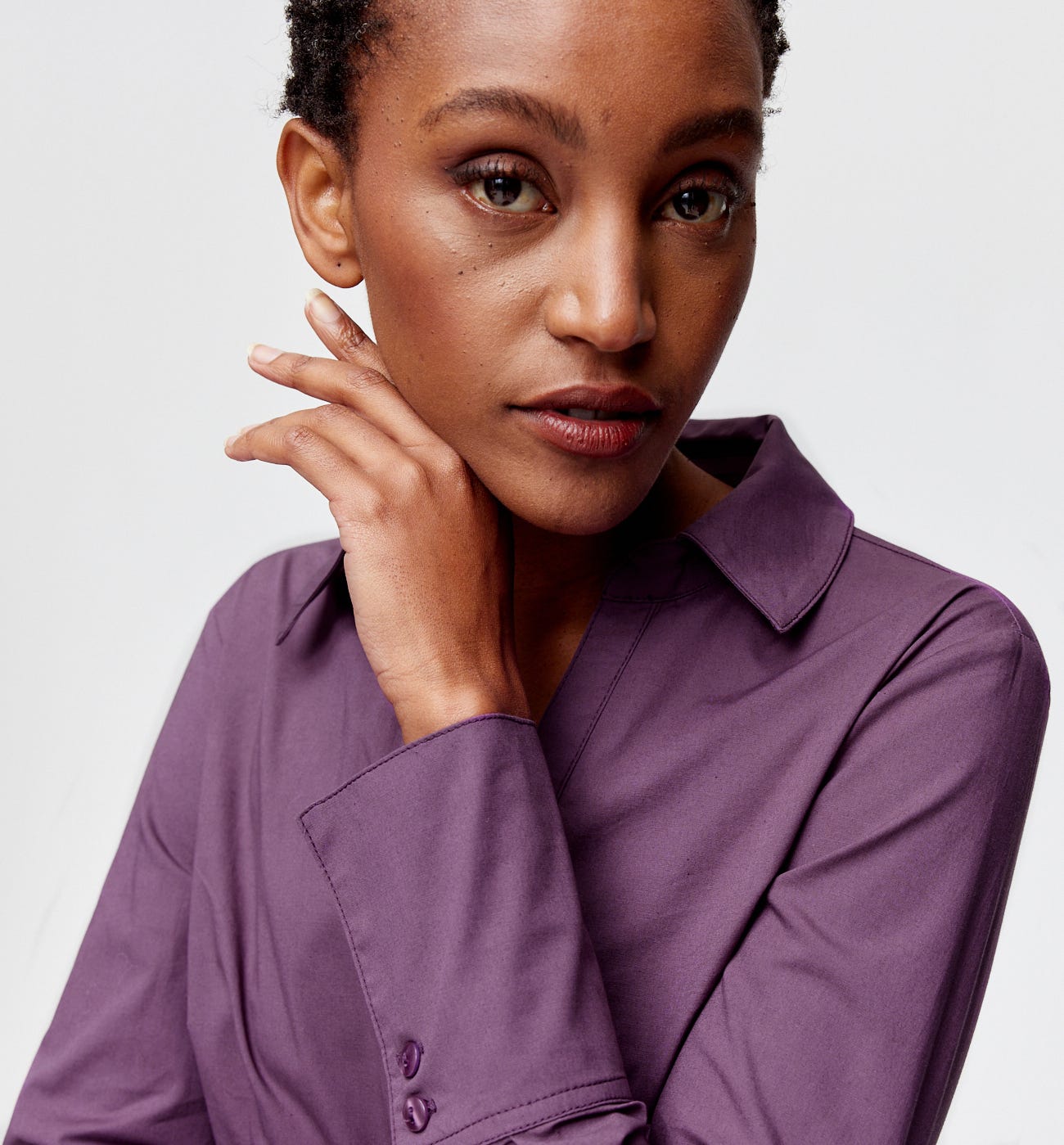 Unifarbene Bluse