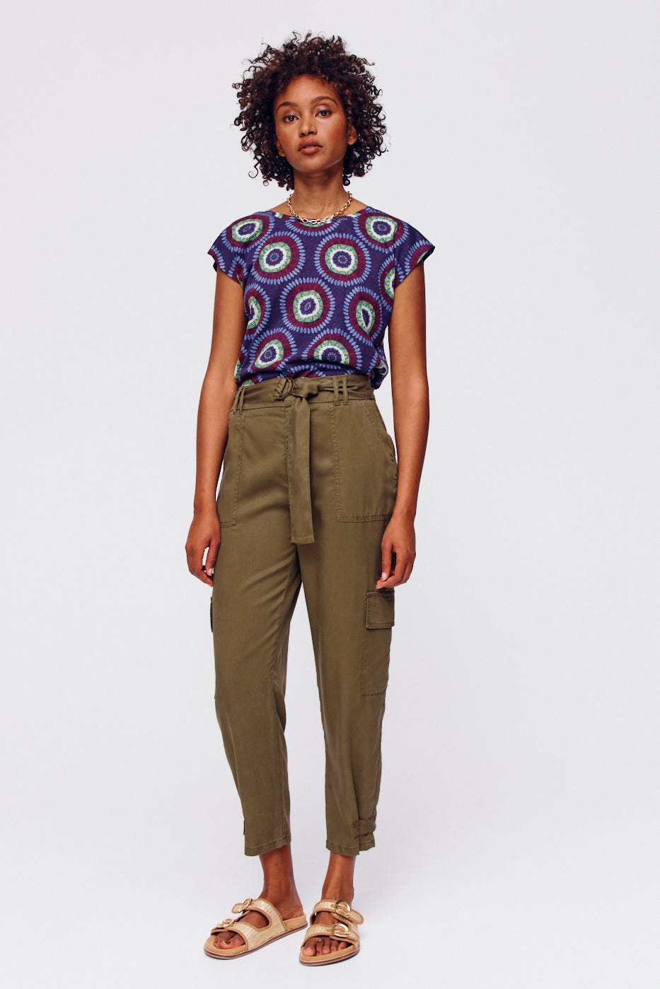 Pantalon taille haute Femme