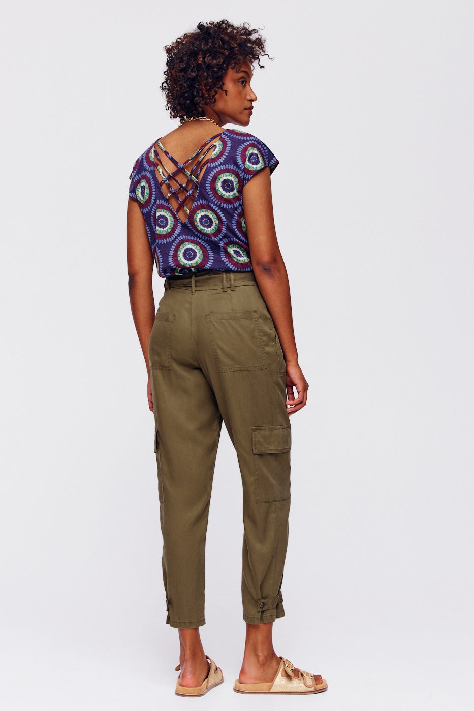 Pantalon taille haute Femme