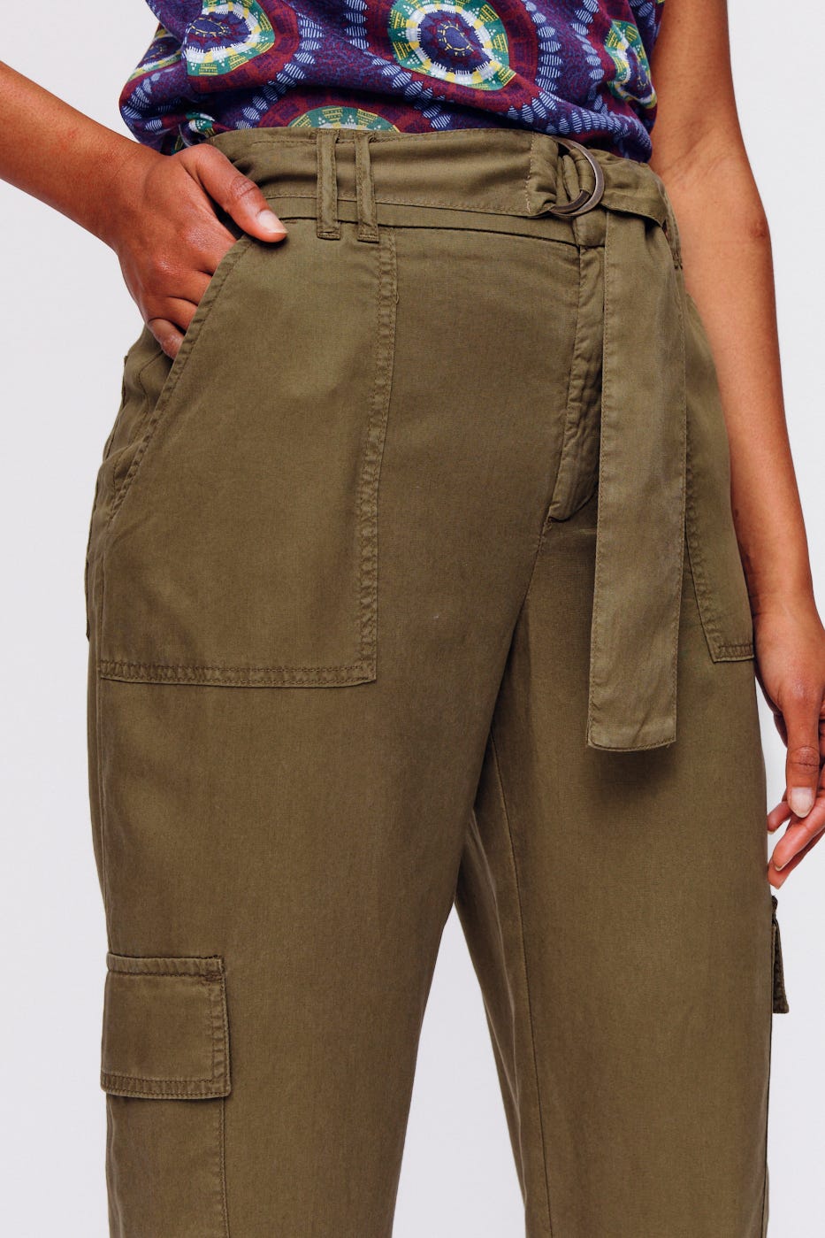 Pantalon taille haute Femme