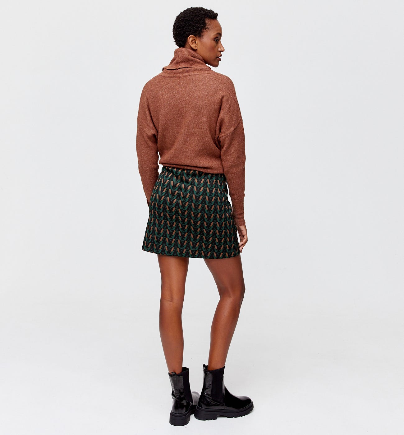 Mini-jupe en maille milano