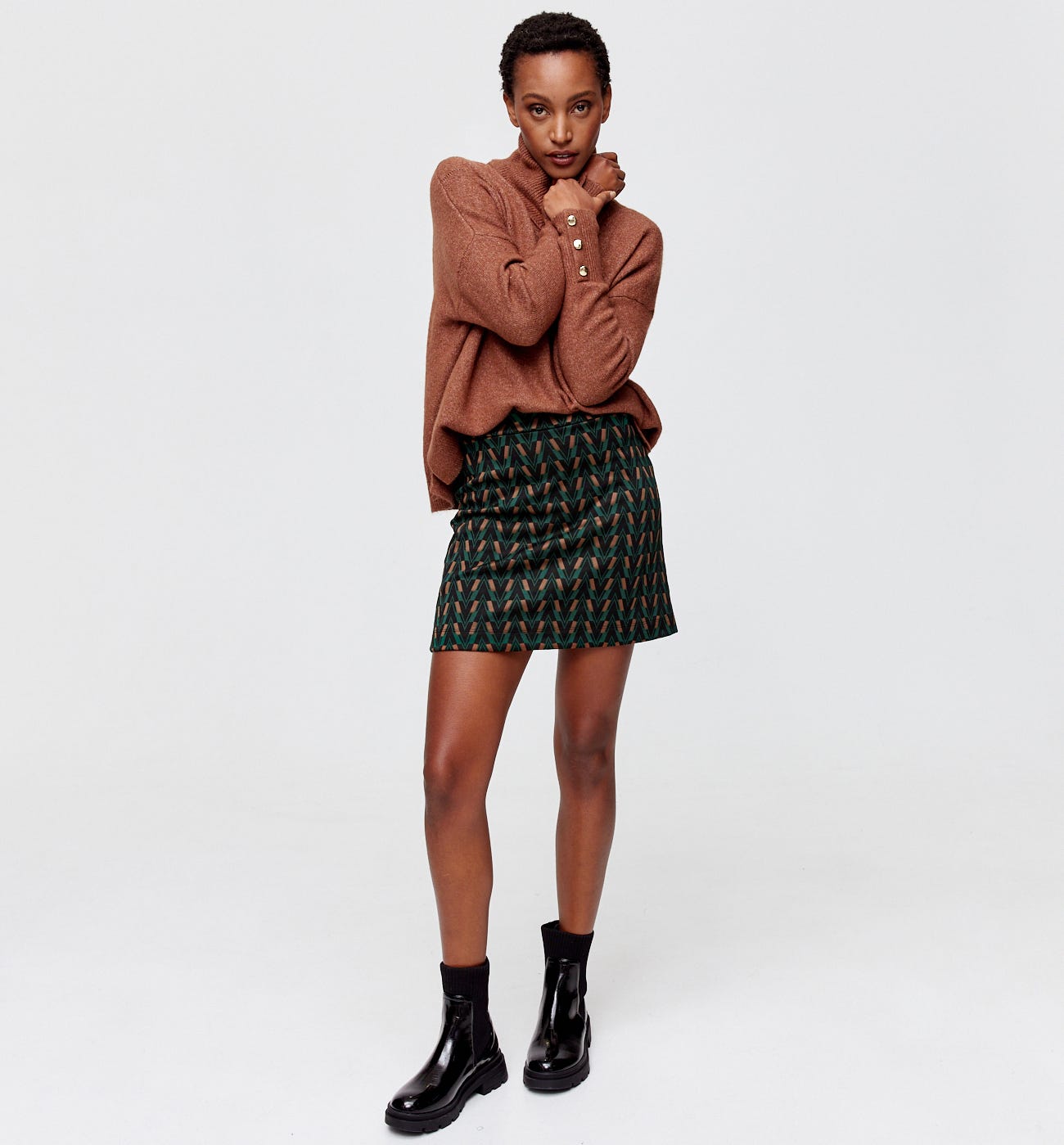 Mini-jupe en maille milano