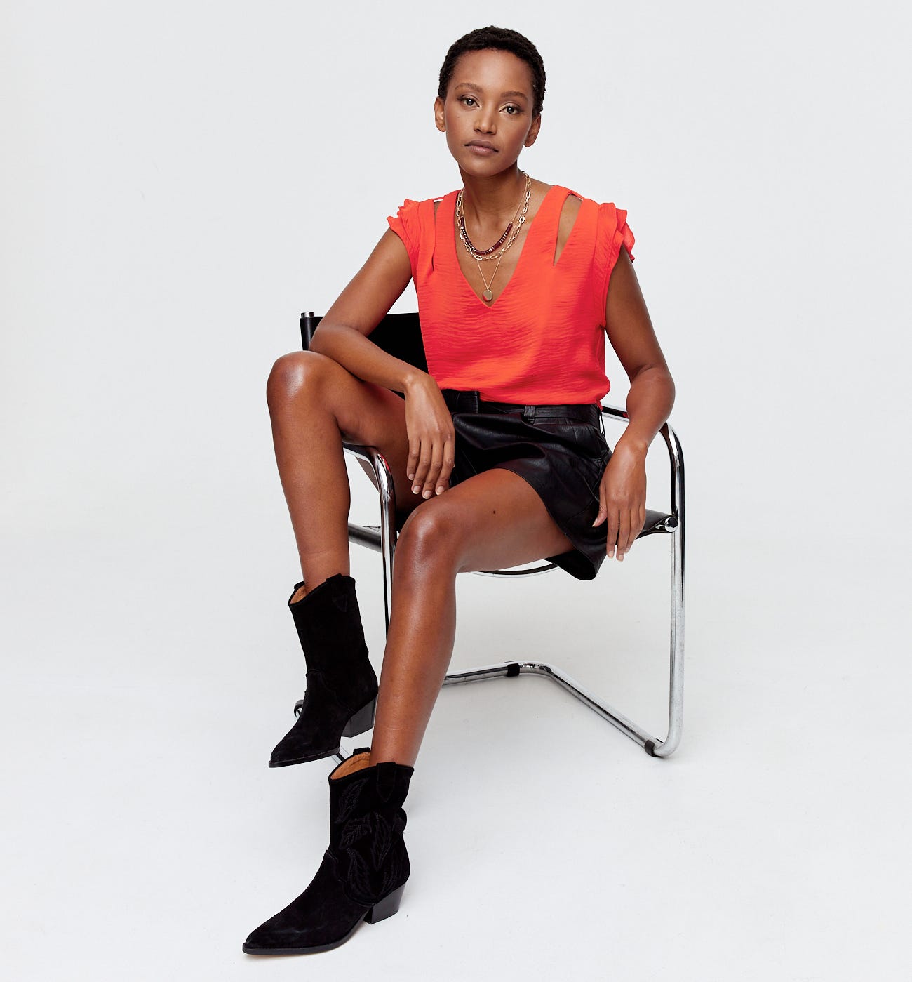 Blusa efecto cut out