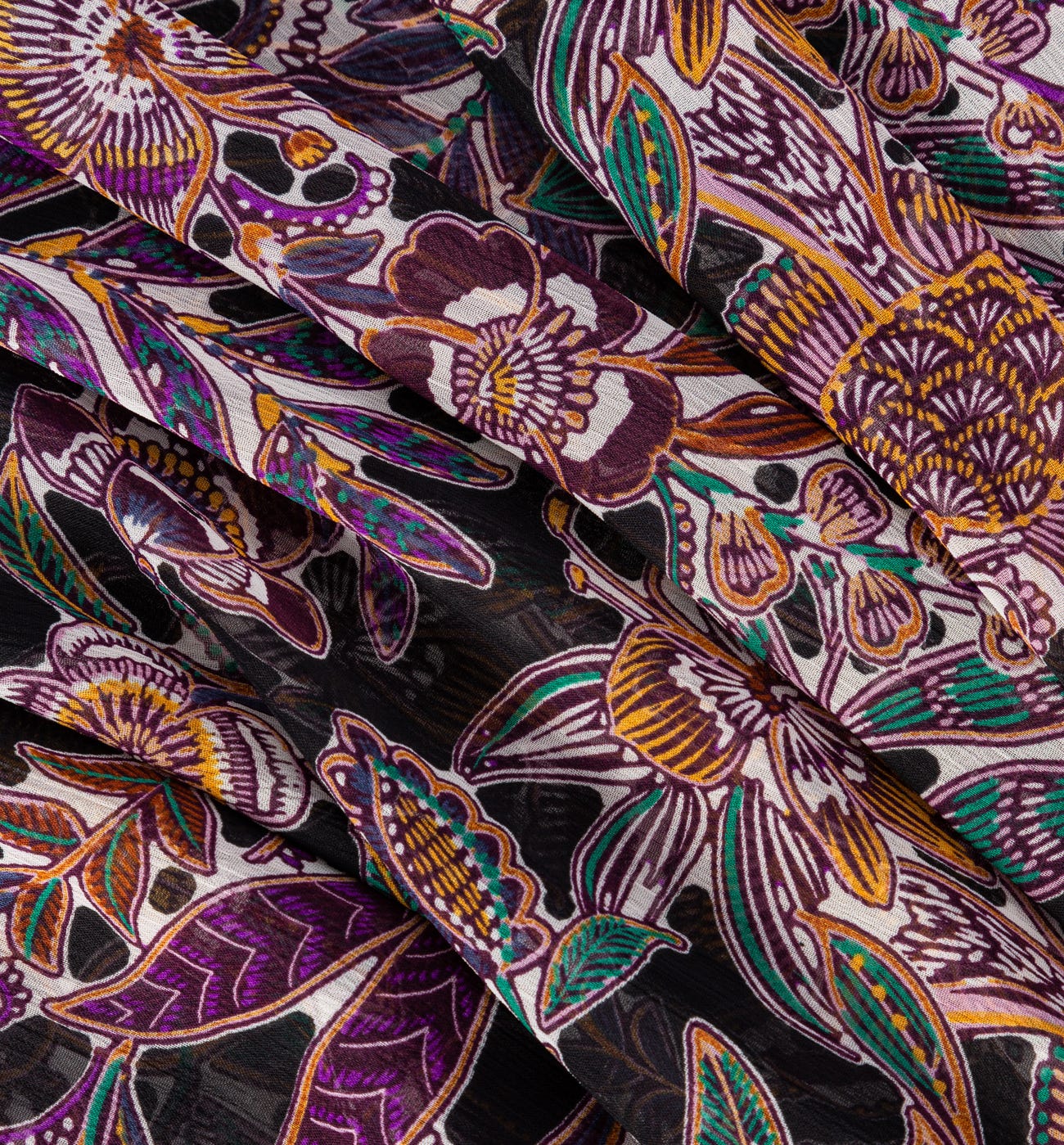 Voile de polyester crinkle