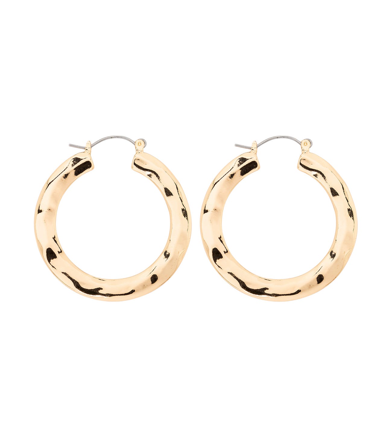 Fancy hoop earrings Gold