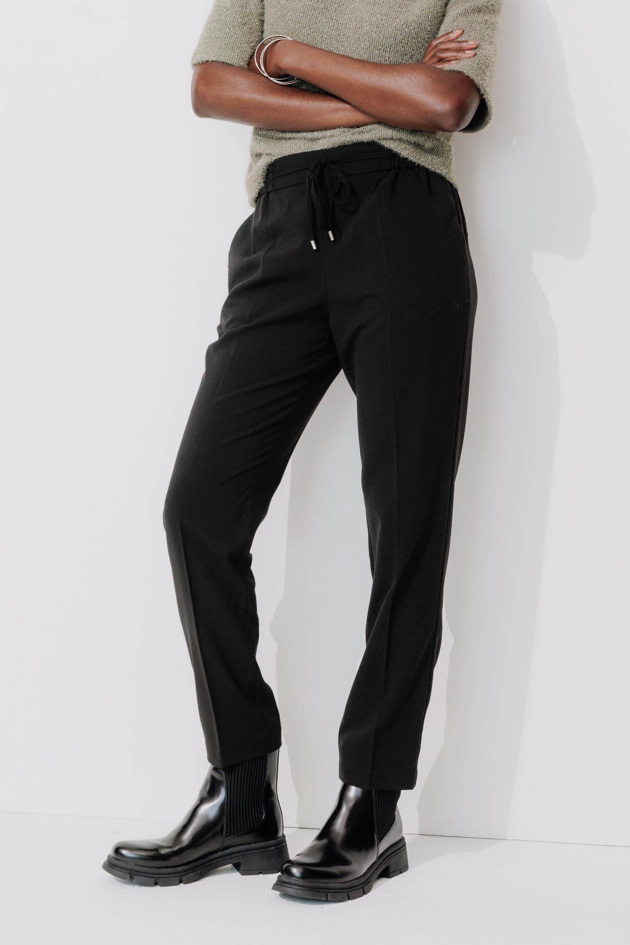 Checked jogging trousers