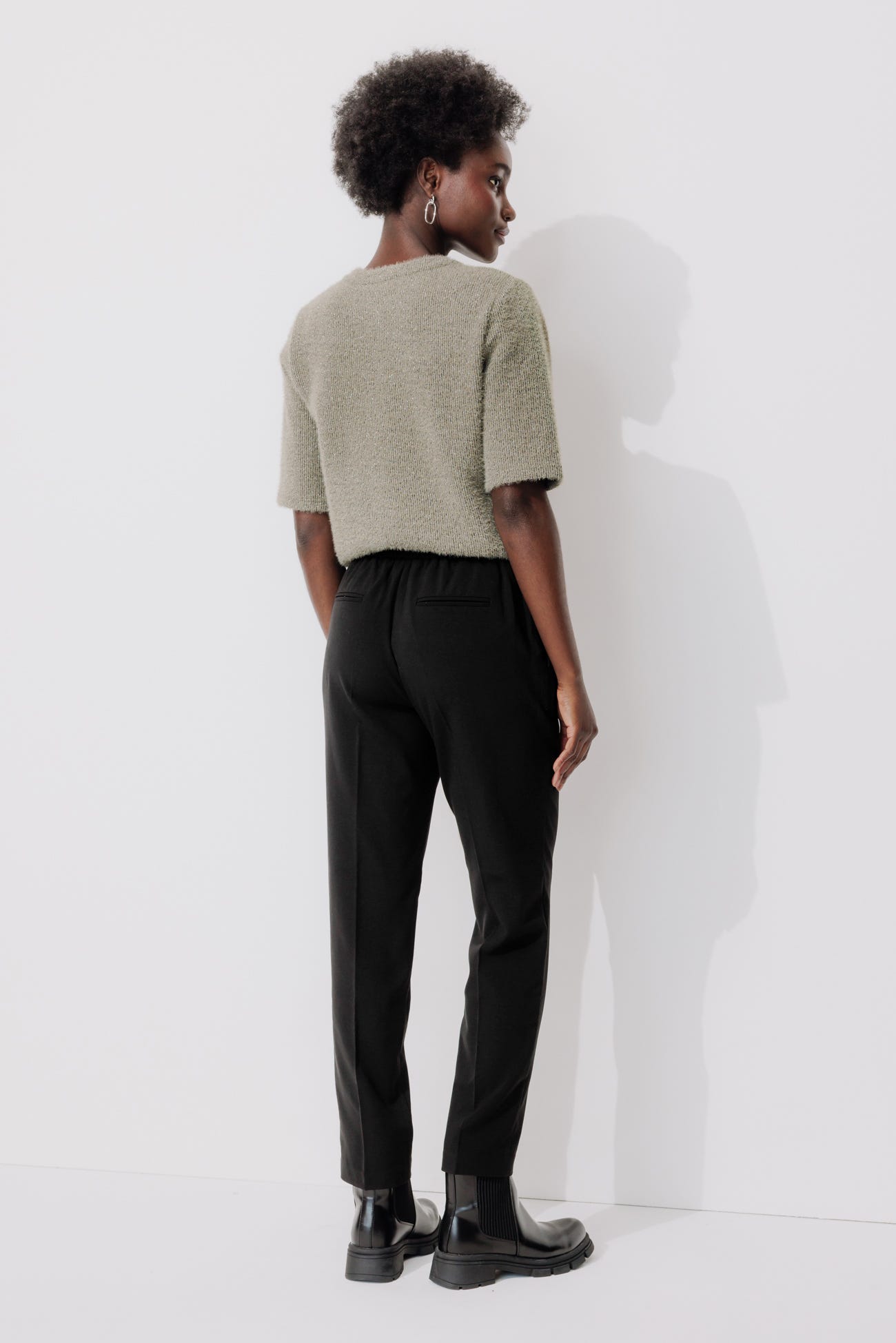 Checked jogging trousers