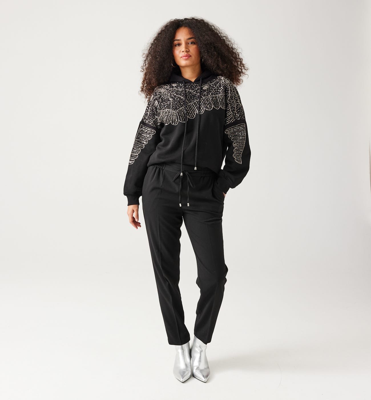 Checked jogging trousers