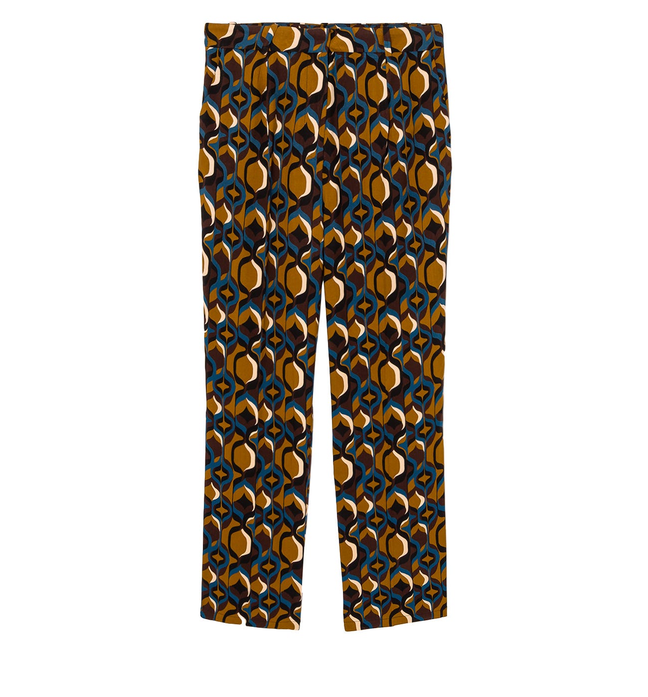 Pantalon cigarette imprimé