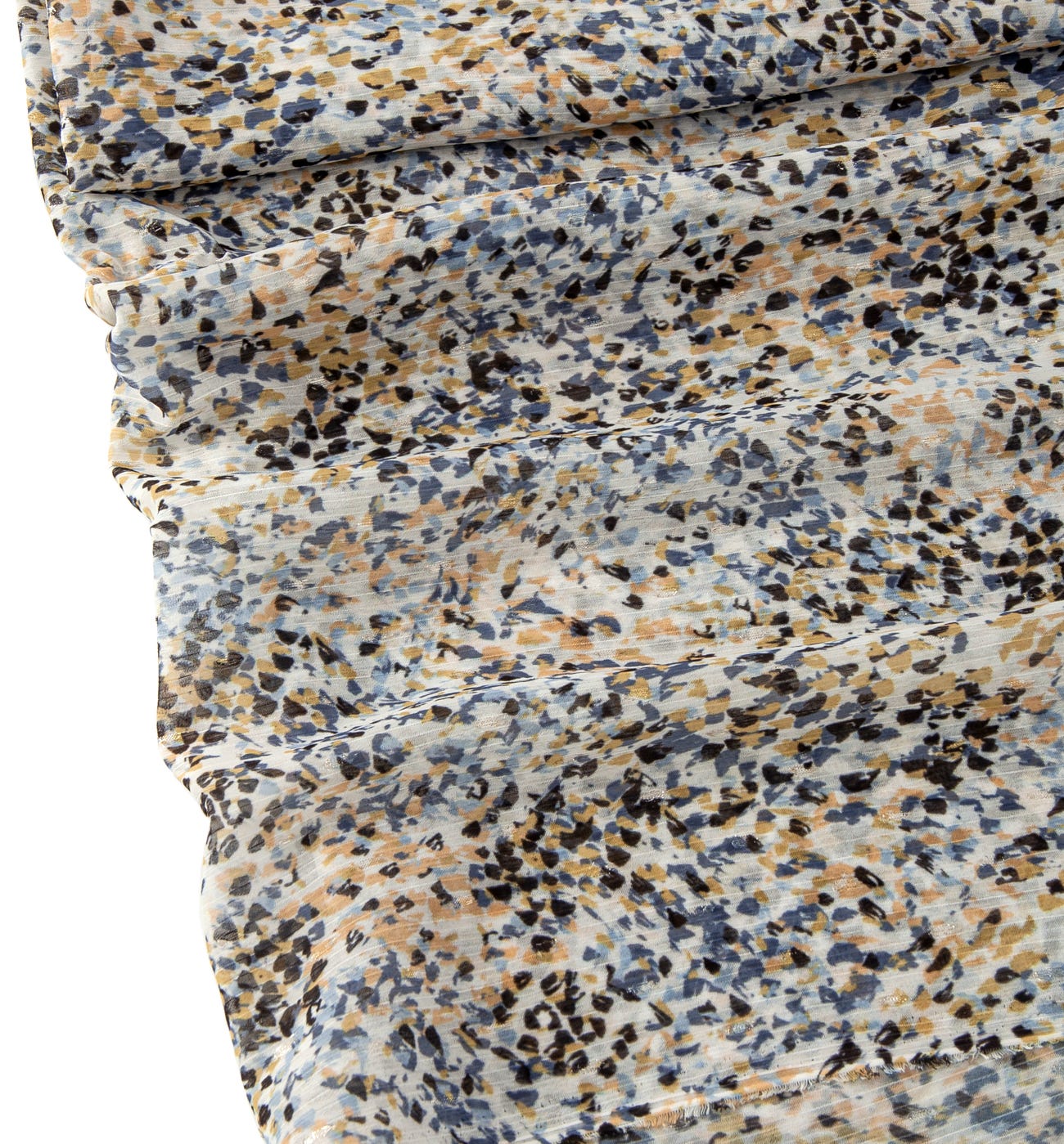 Coupon de tissu voile plumetis