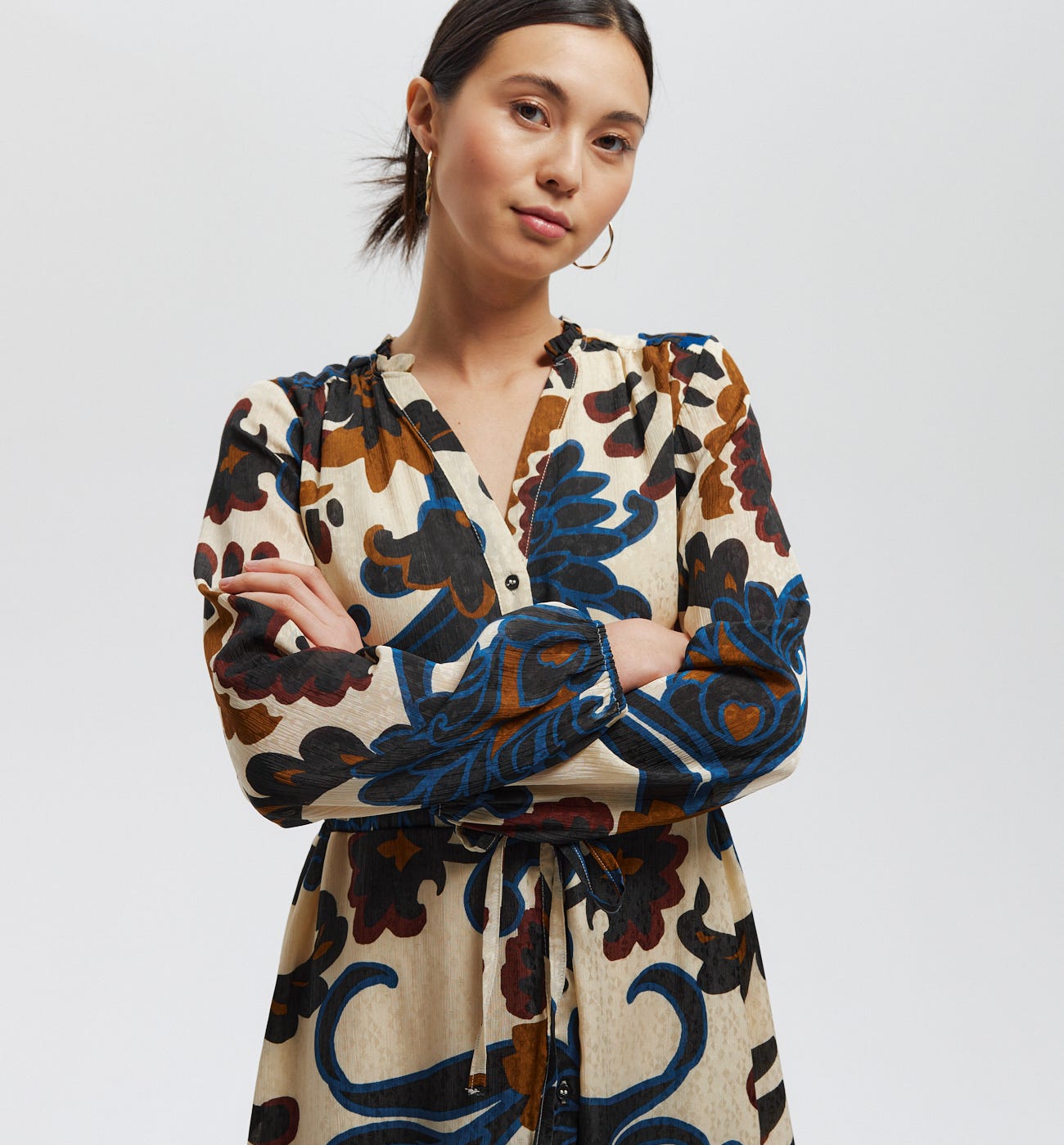 Vestido camisero largo