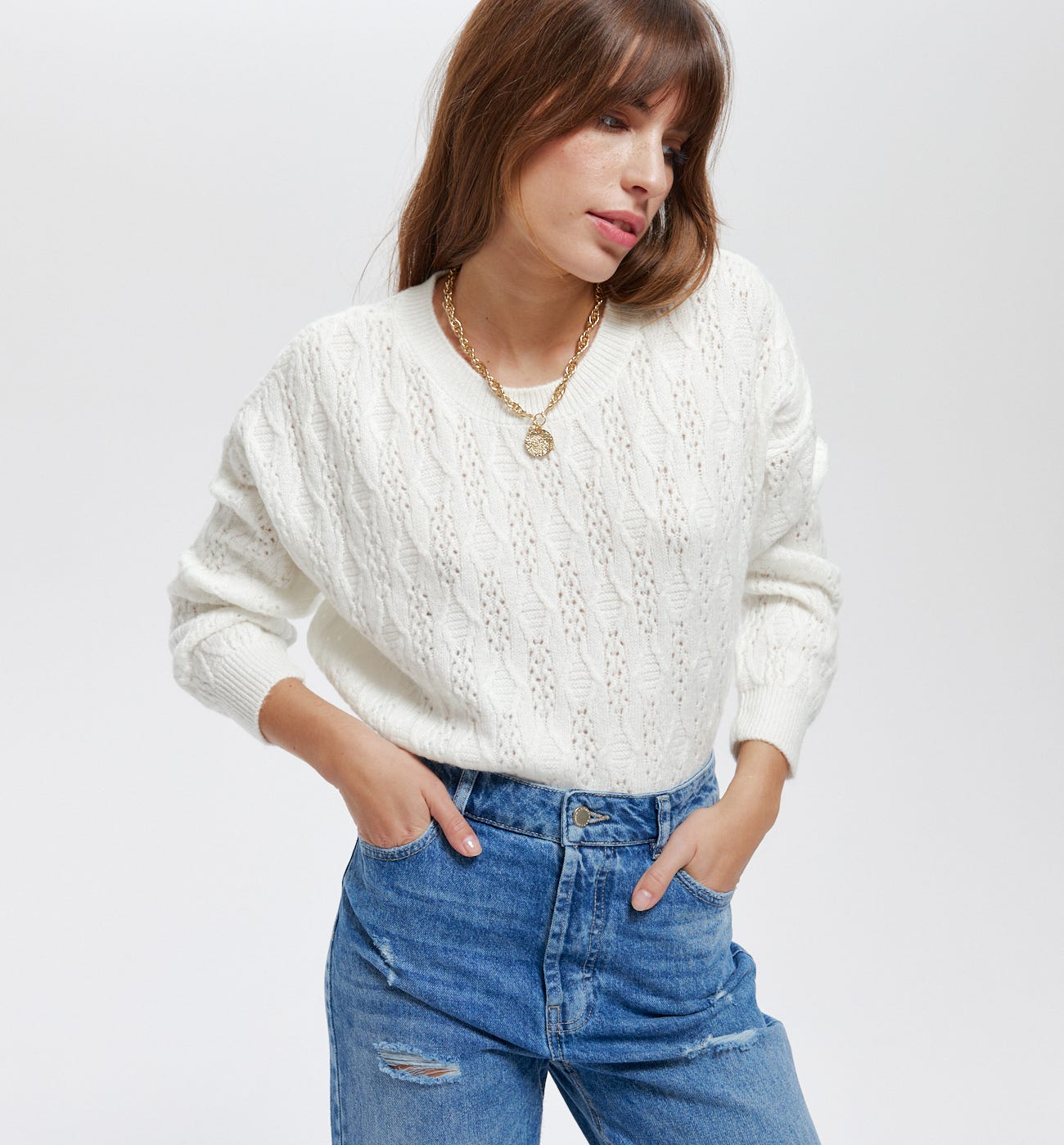 Pull torsadé Femme