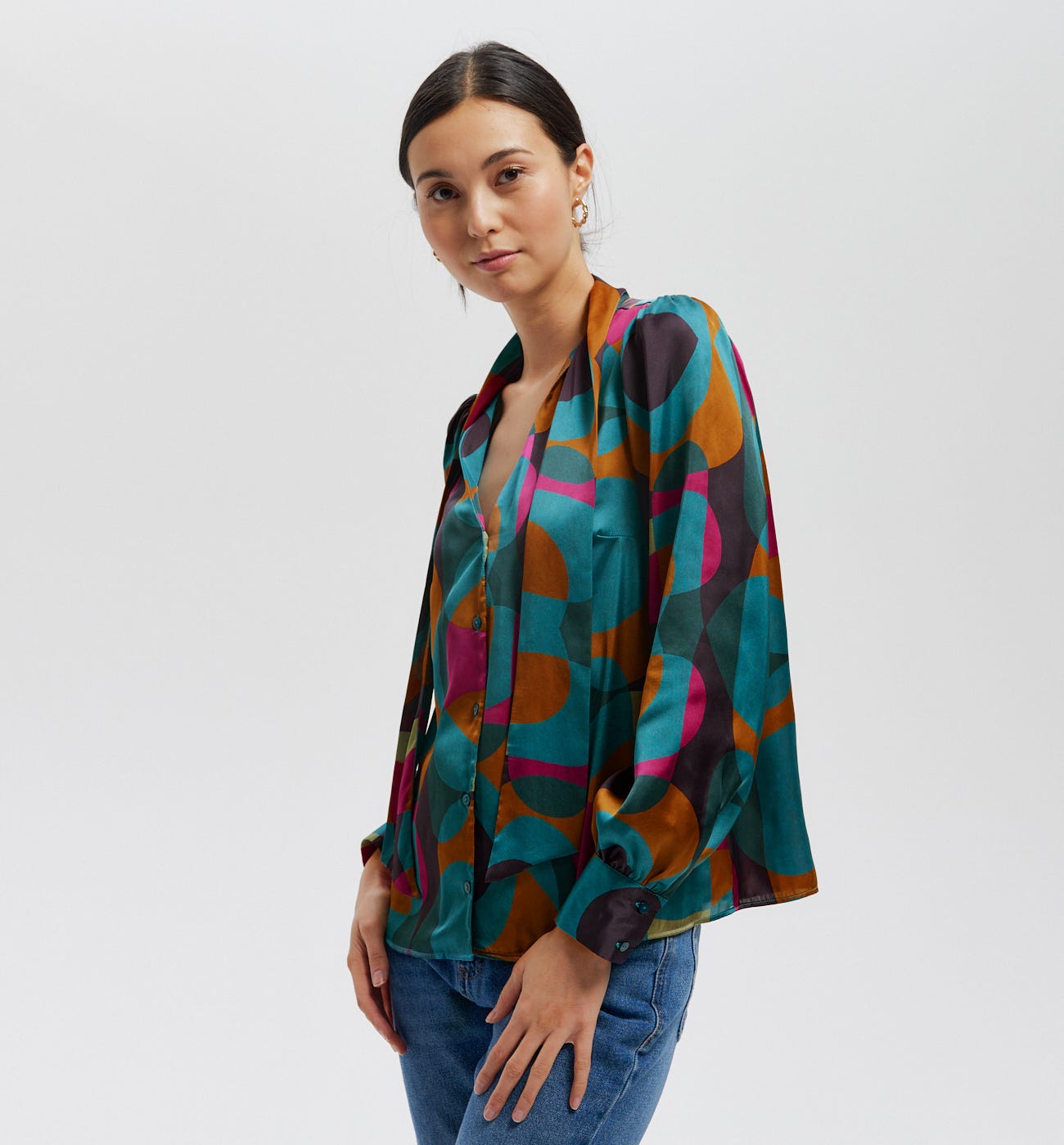 Chemise écoconçue en satin