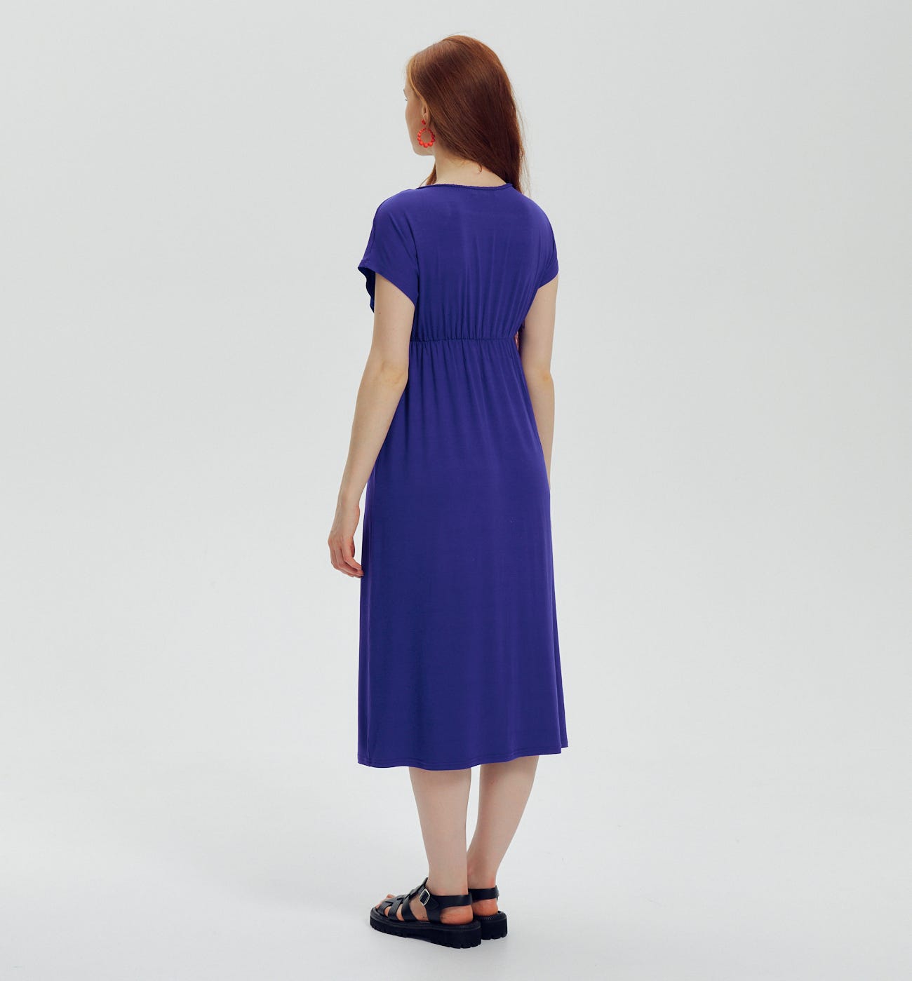 Midlength jersey dress Blue
