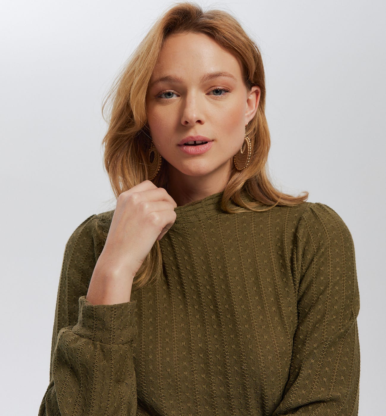 Pull fin en maille ajourée