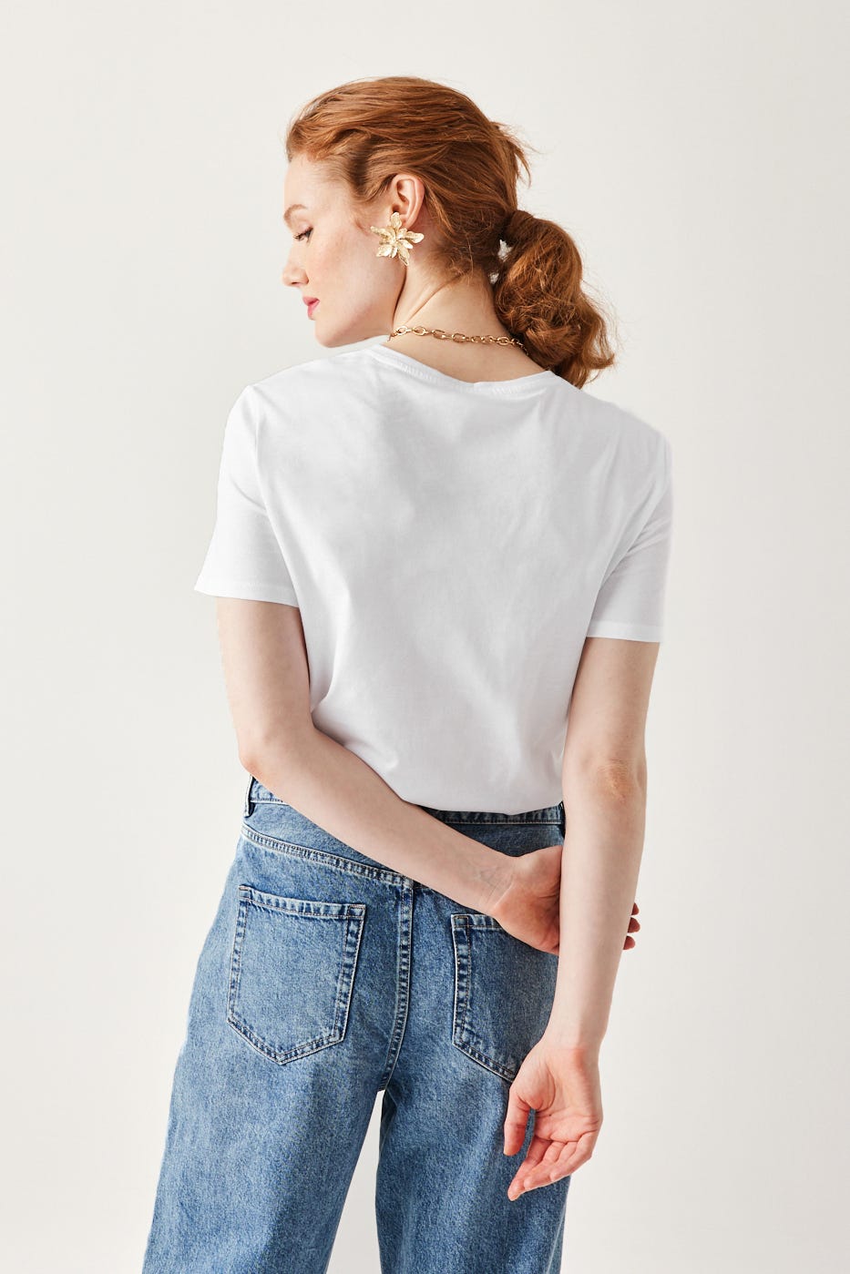 T-shirt uni manches courtes