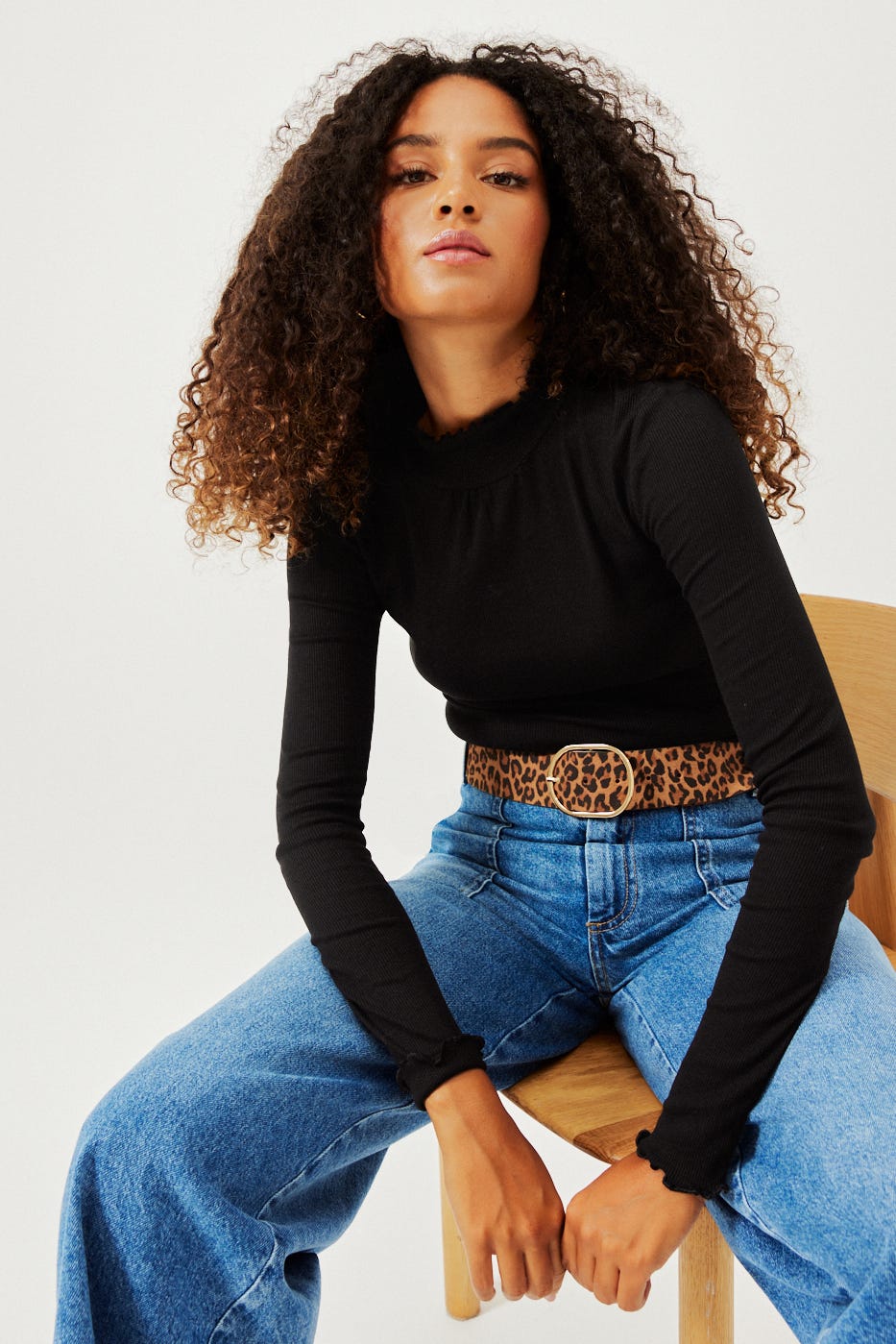 T-shirt col montant Femme