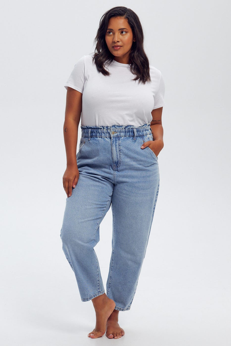 High Waist-Ballonjeans