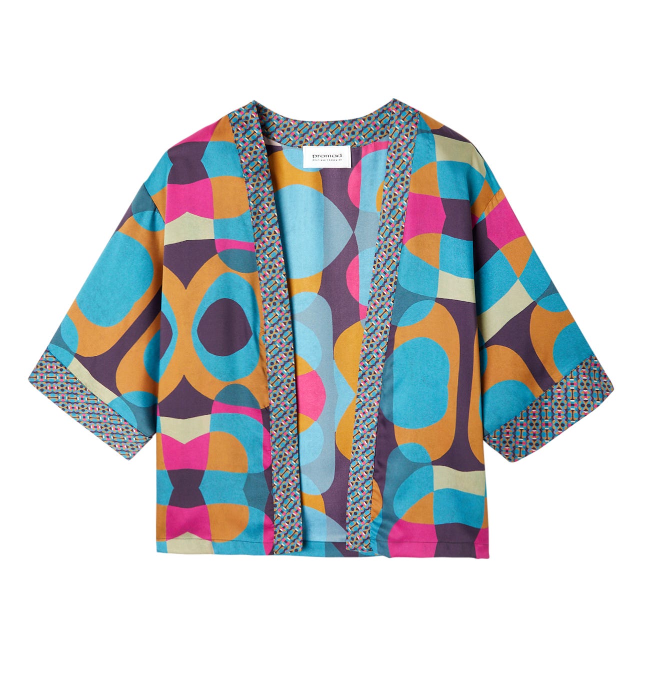 Kimono en satin imprimé Femme