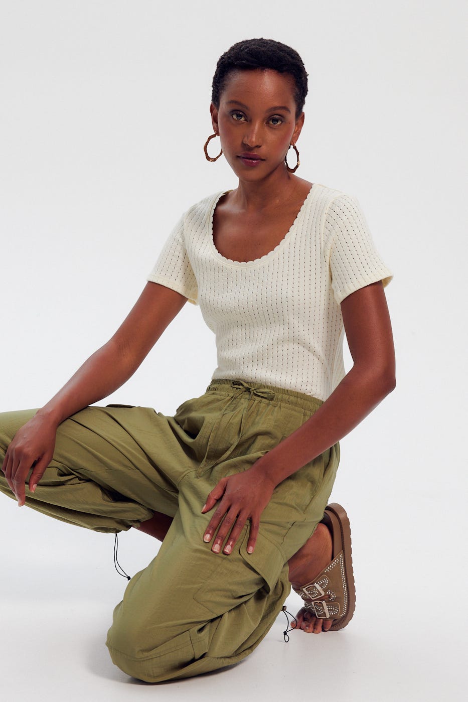 Camiseta punto pointelle