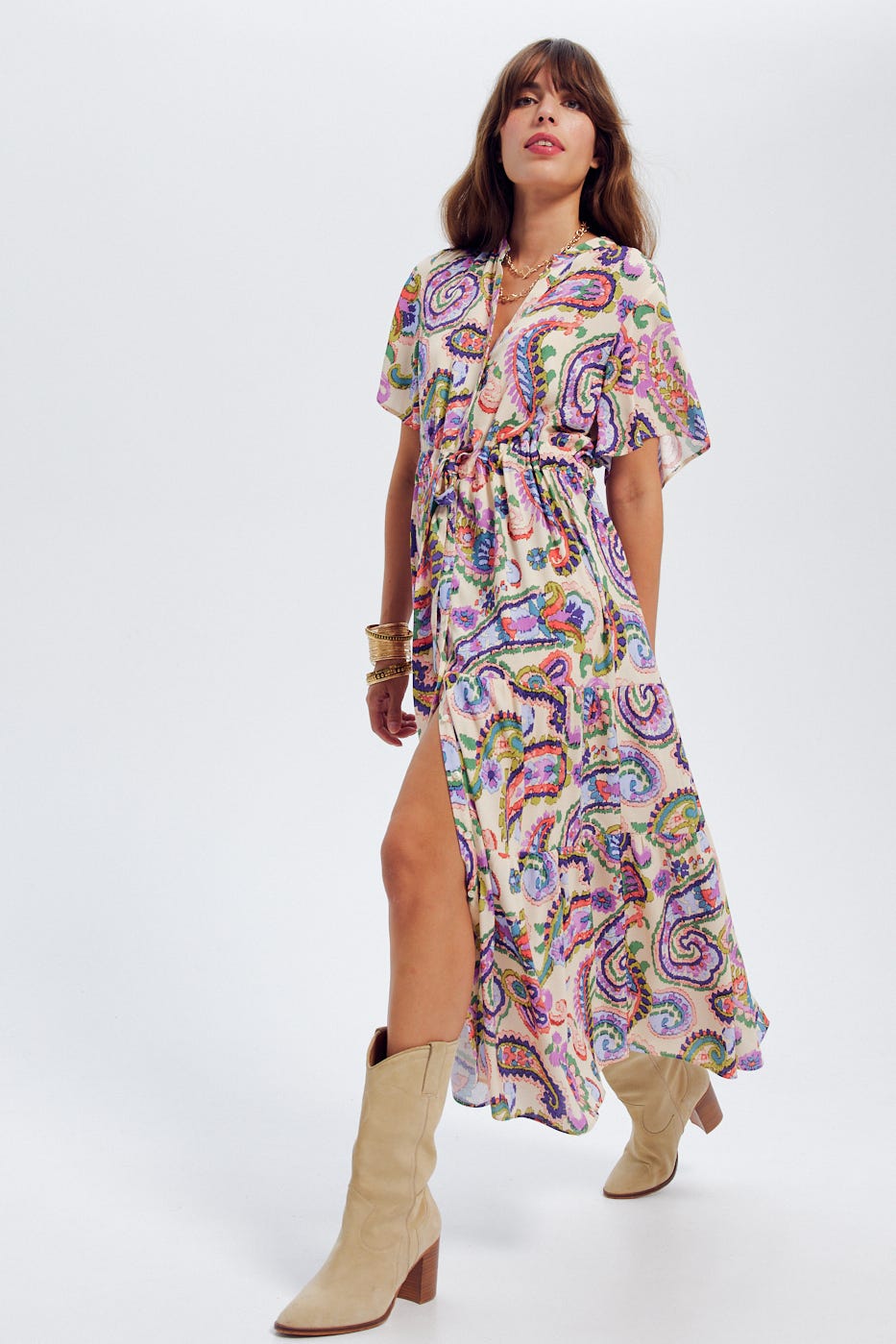 Robe-chemise imprimée Femme