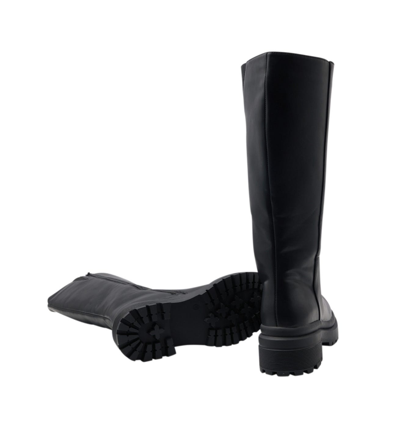 Stivali Invernali Donna Con Plateau E Tacco - Neri, Alti, In Pelle, Stile Gotico E Biker