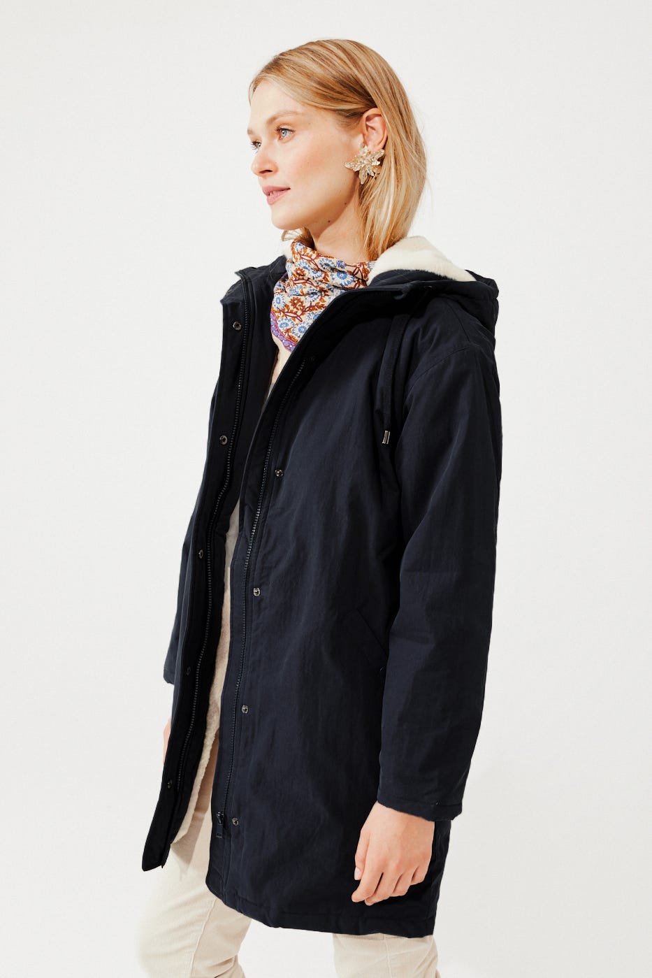 Parka caldo con cappuccio