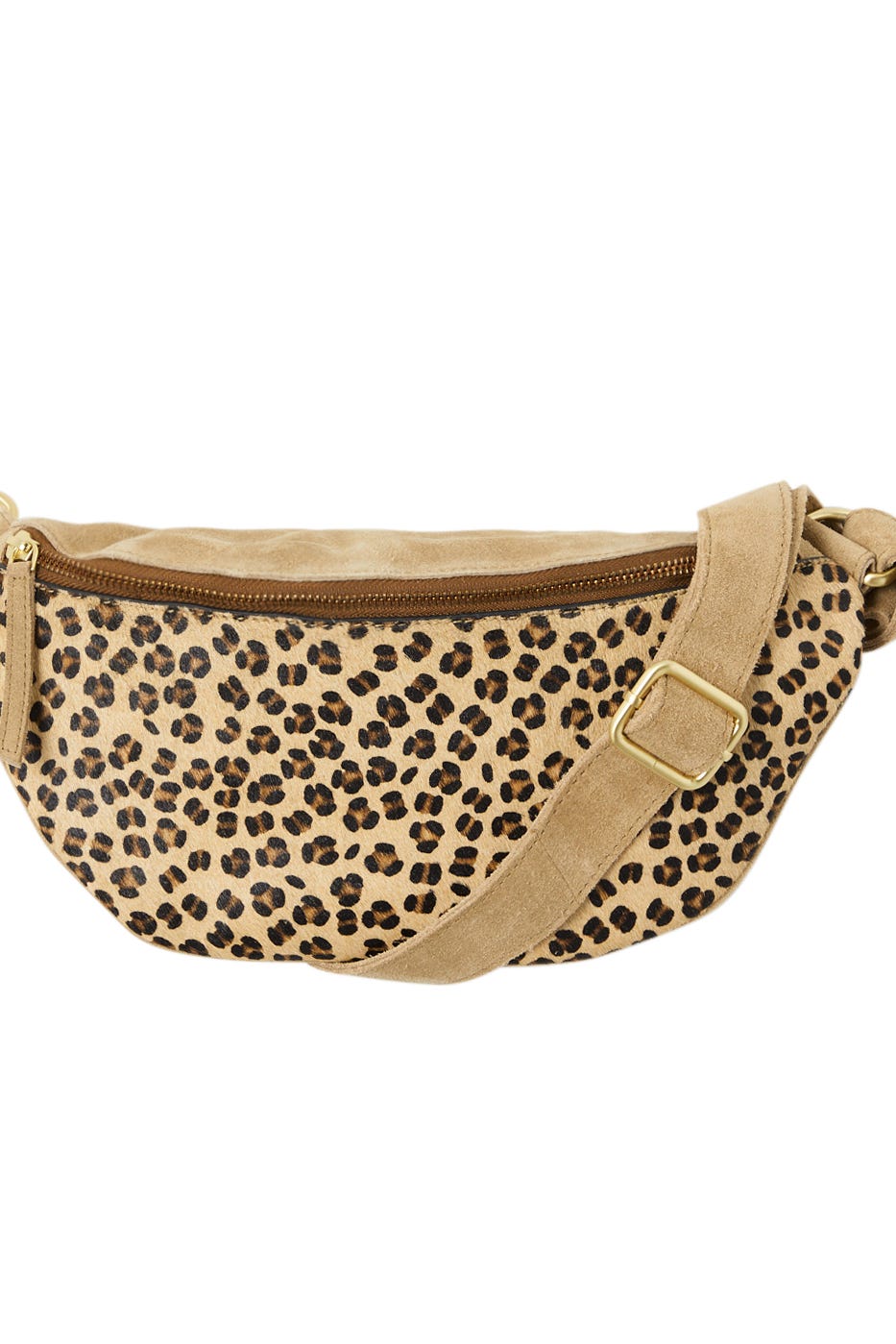 Sac banane en cuir léopard