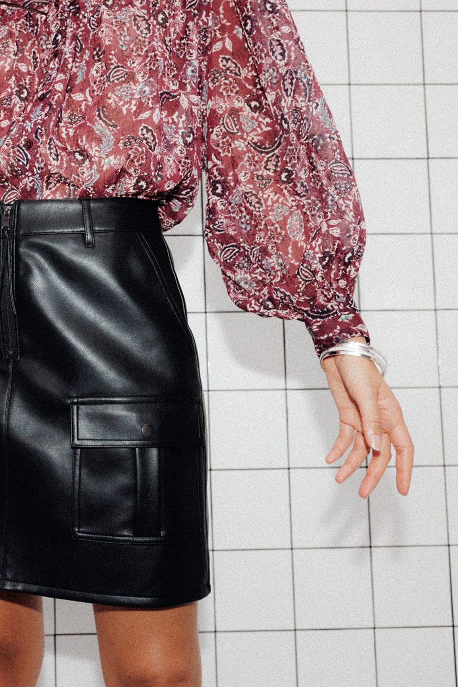 Minirock in Kunstleder