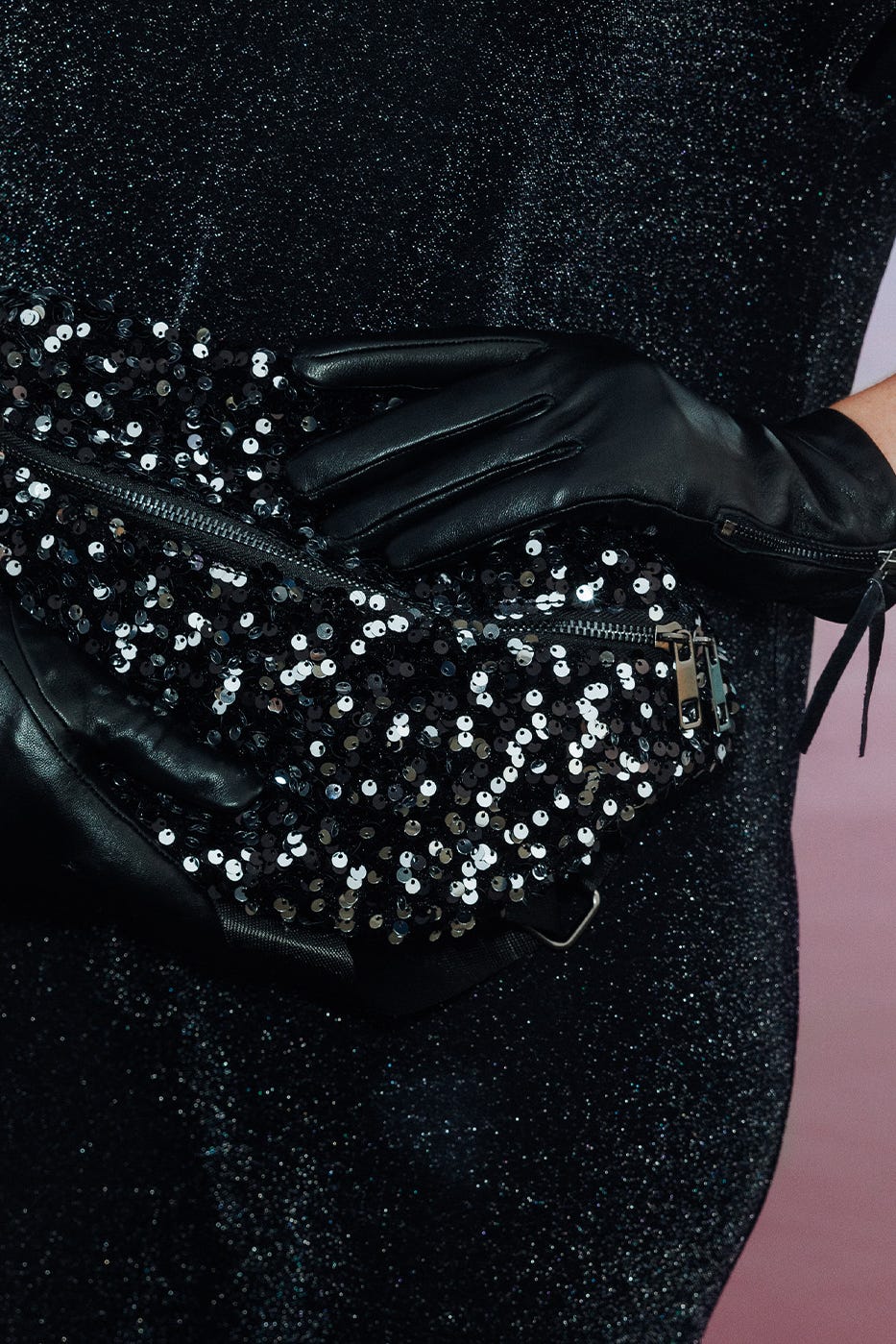 Sac-banane pailleté Femme