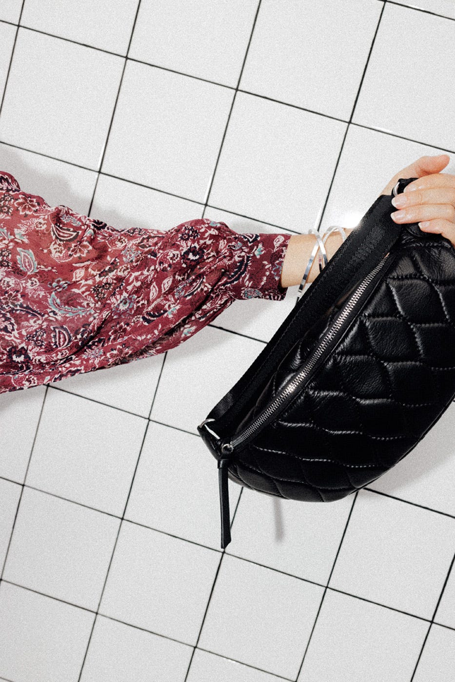 Sac banane matelassé Femme