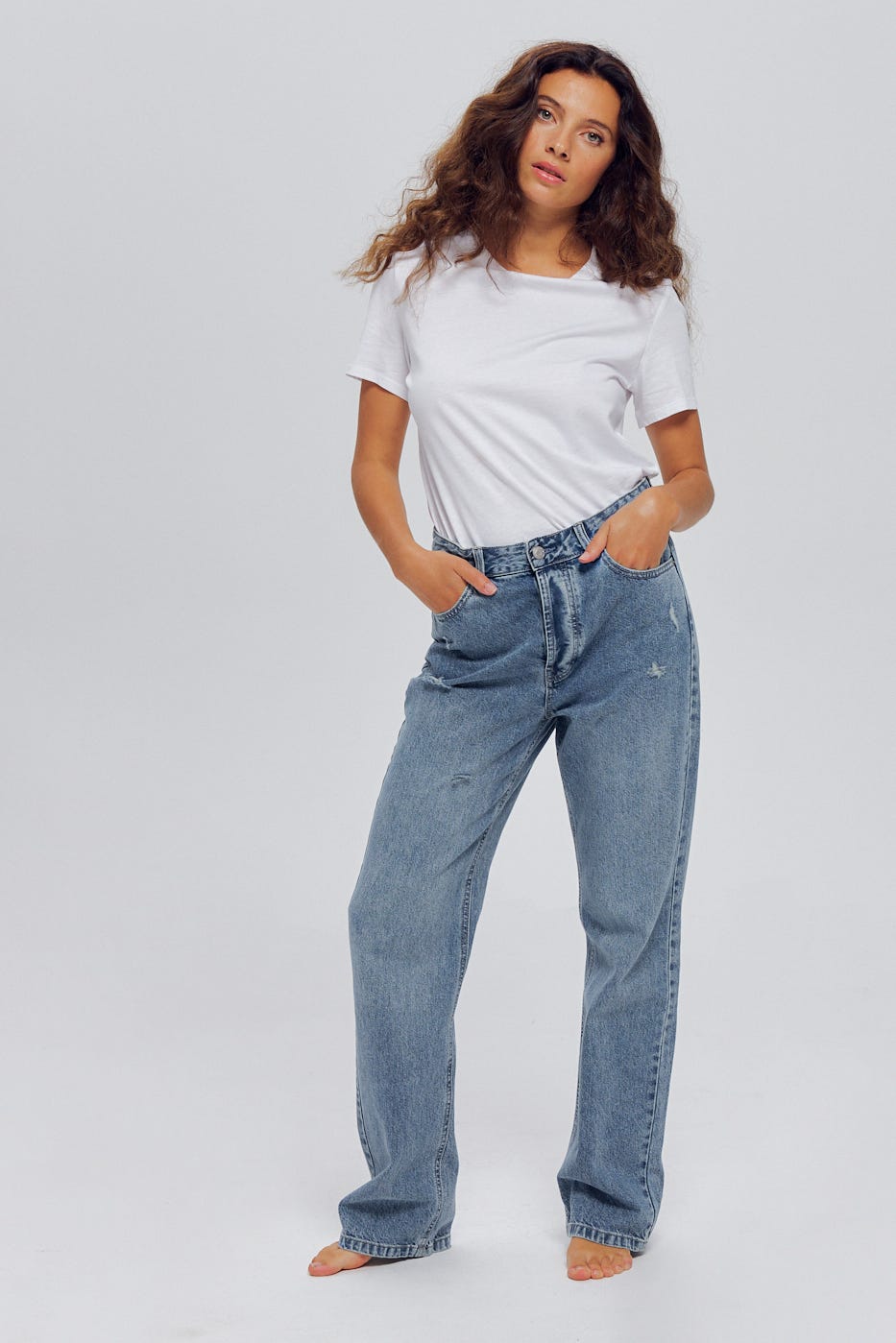 Jean large baggy taille basse