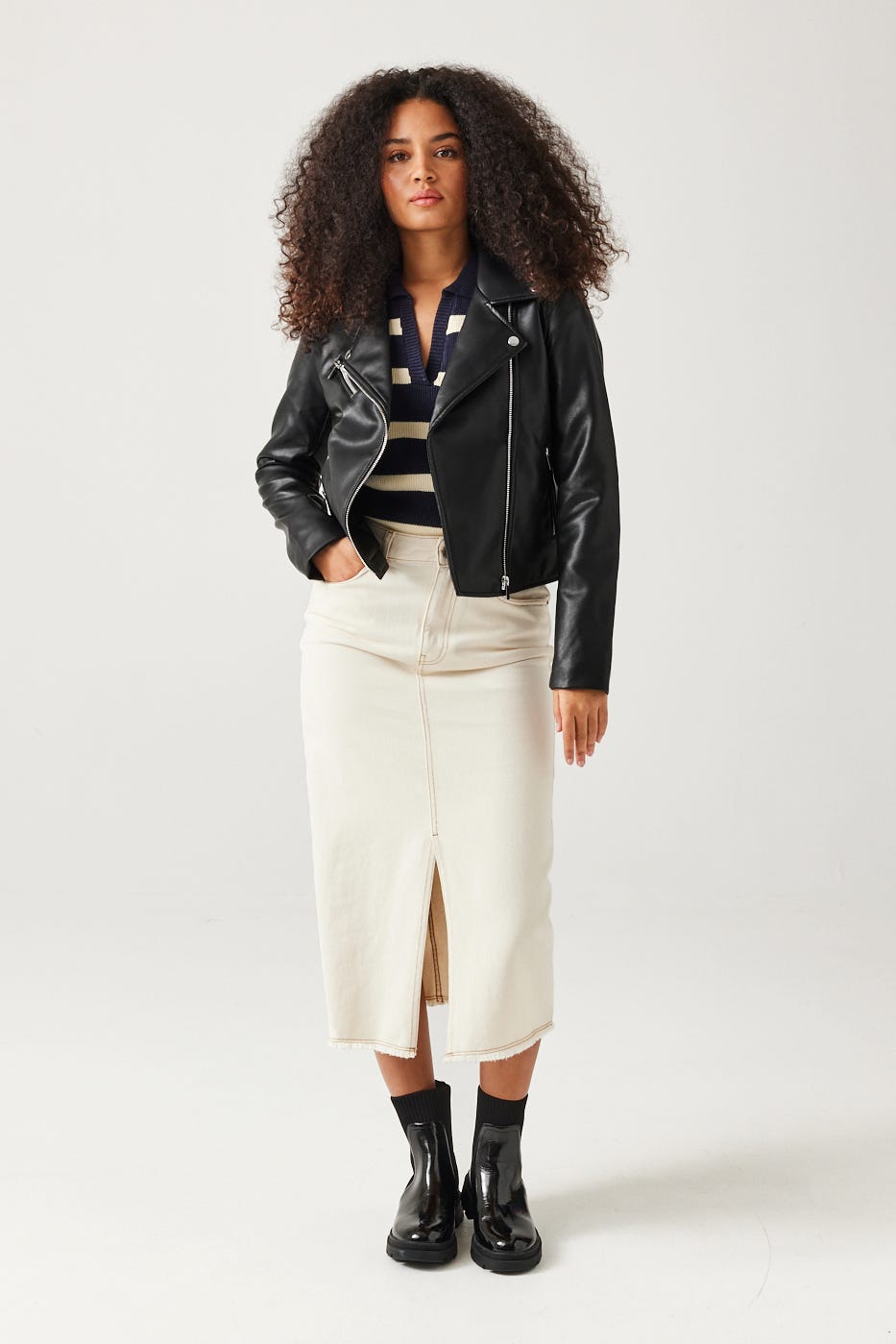Faux leather jacket